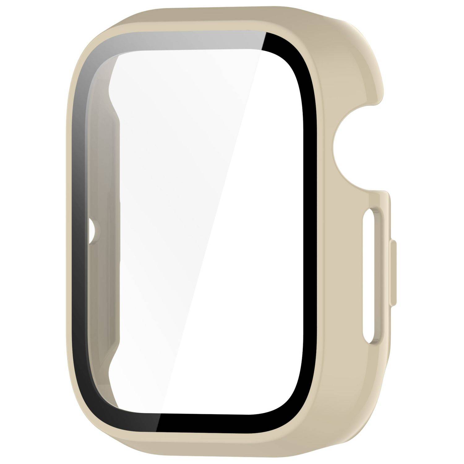 Für Honor Watch 5 Kunststoff PC Smart Hülle Case + Tempered H9 Hart Glas Beige