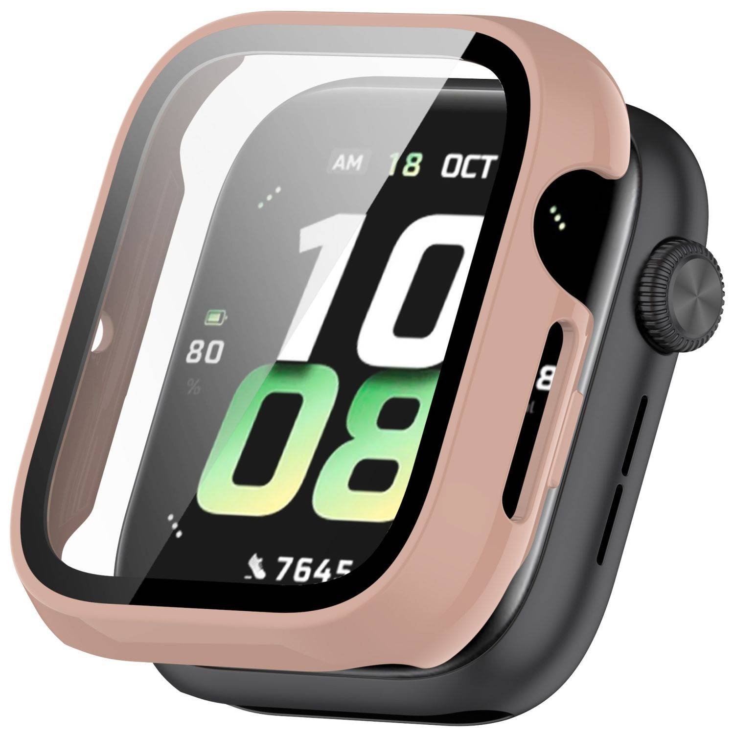 Für Honor Watch 5 Kunststoff PC Smart Hülle Case + Tempered H9 Hart Glas Pink