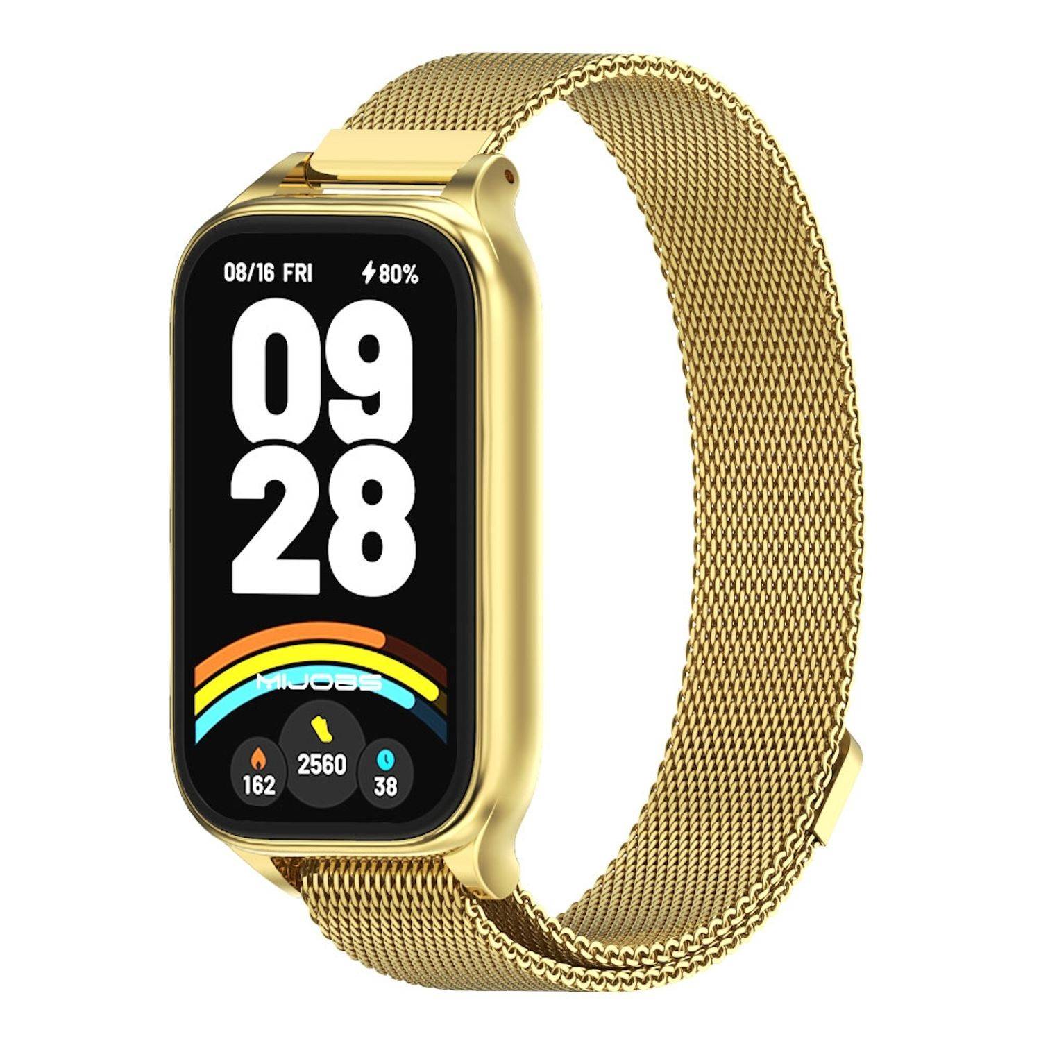 Für Xiaomi Smart Band 9 Active / Redmi Band 3 Metall Magnetverschluss Arm Band