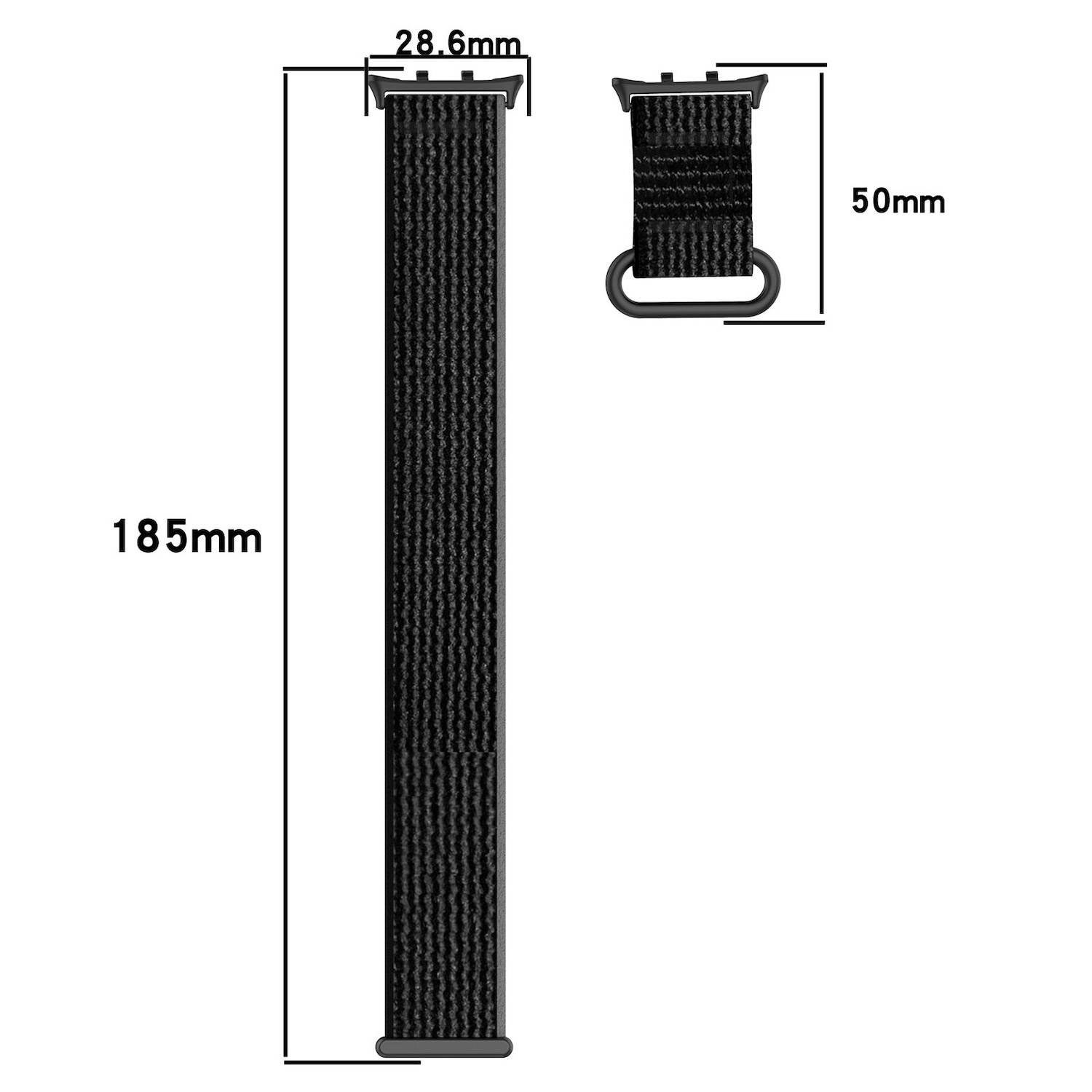 Für Honor Watch 5 Nylon Elastisches Schnallen Klettverschluss Ersatz Armband Weiß