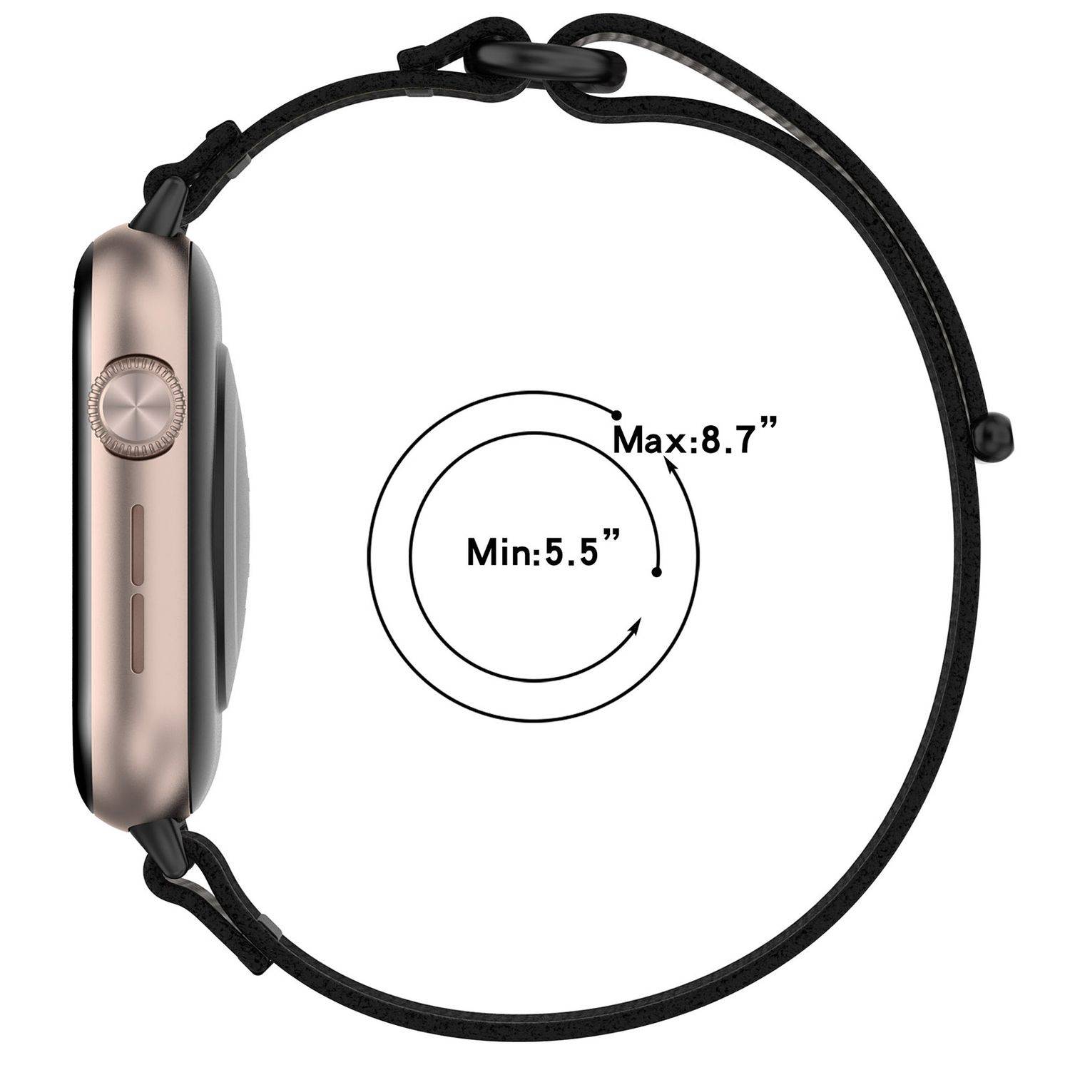 Für Honor Watch 5 Nylon Elastisches Schnallen Klettverschluss Ersatz Armband Blau