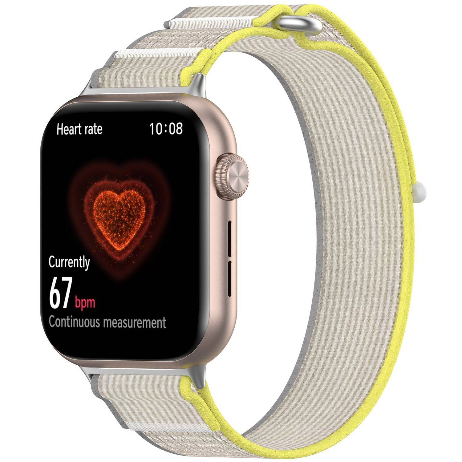 Für Honor Watch 5 Nylon Elastisches Schnallen Klettverschluss Ersatz Armband Gelb