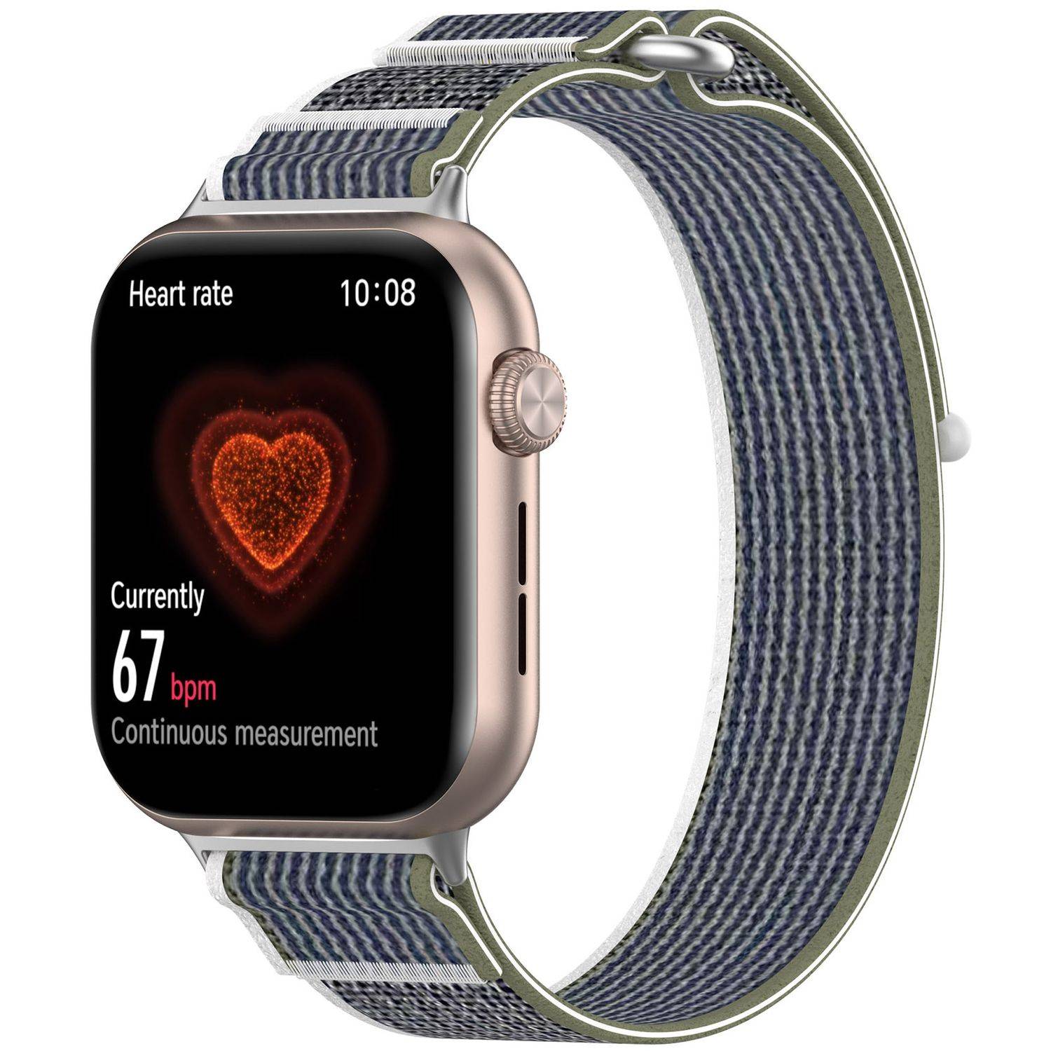 Für Honor Watch 5 Nylon Elastisches Schnallen Klettverschluss Ersatz Armband Grün