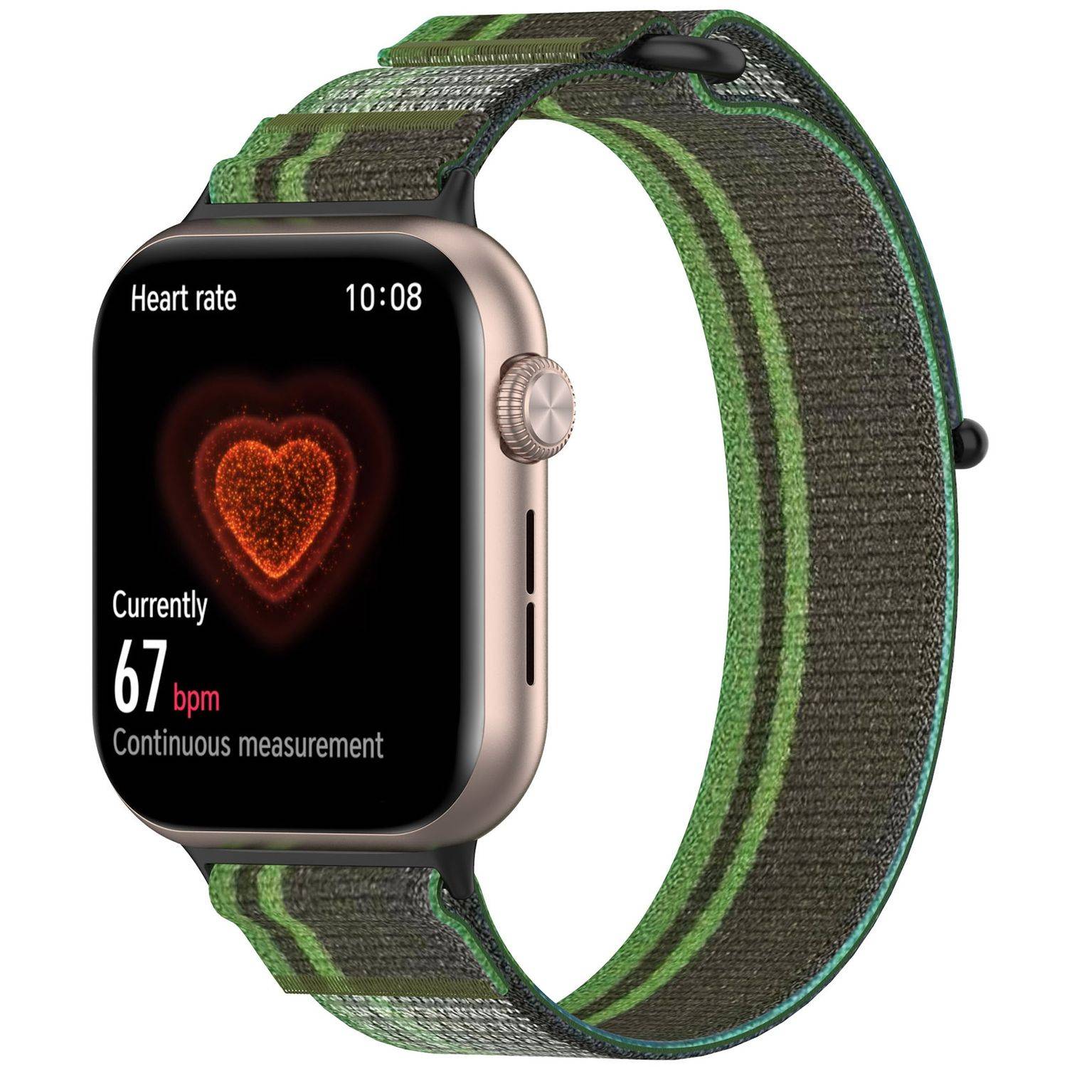 Für Honor Watch 5 Nylon Elastisches Schnallen Klettverschluss Ersatz Armband Dunkelgrün