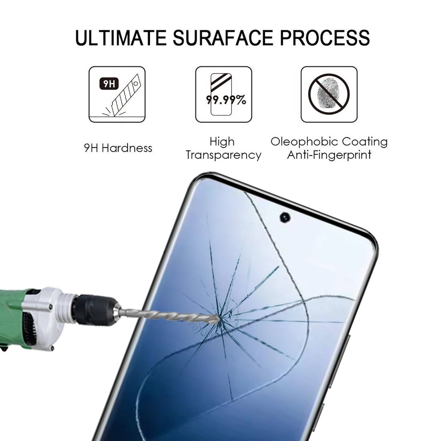 Für Xiaomi 15 Pro 1x 3D Curved Premium Display Full H9 0,3mm Hart Glas Folie Schutz