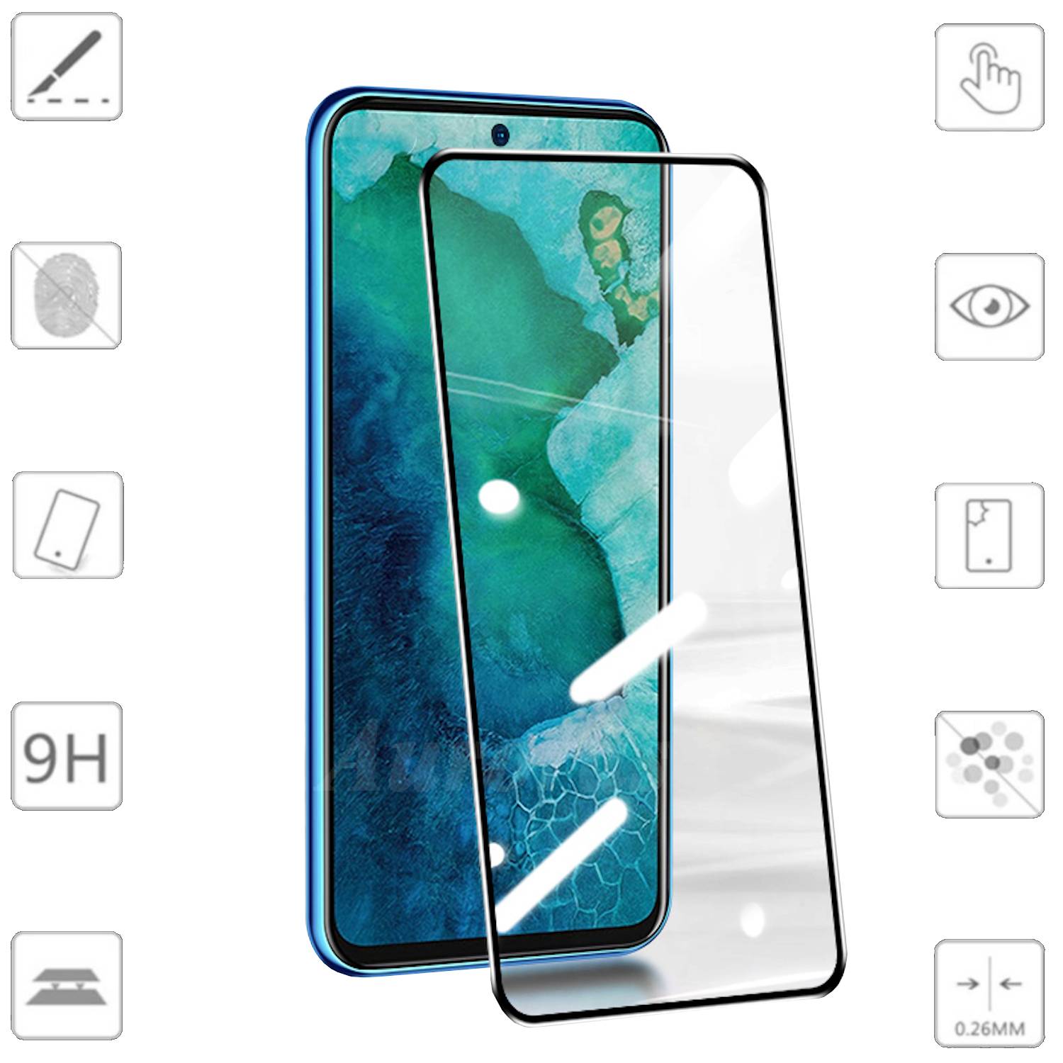 Für Motorola Moto G75 5G 1x 3D Premium Display Full H9 0,3mm Hart Glas Folie Schutz