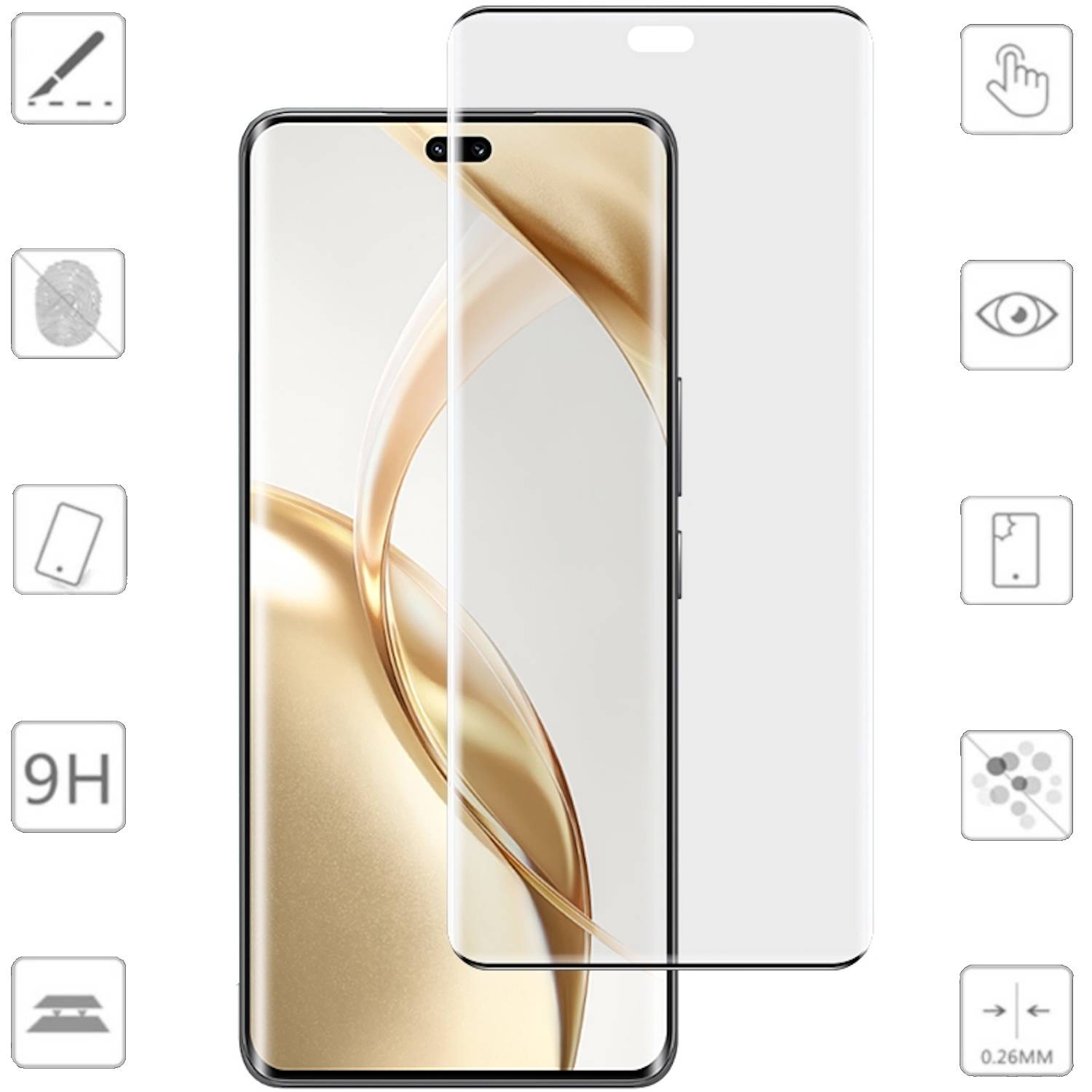 Für OnePlus 13R 1x 4D Display Full LCD Curved Hart Glas Folie Schutz Zubehör