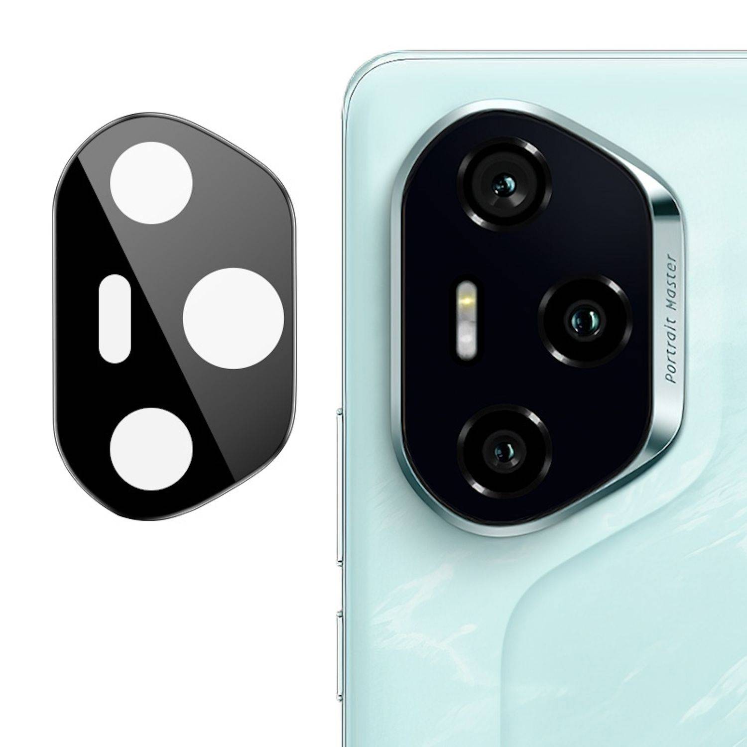 Für Honor 300 Pro / 300 Ultra IMAK Komplett Kamera Schutz Glas Folie Schwarz