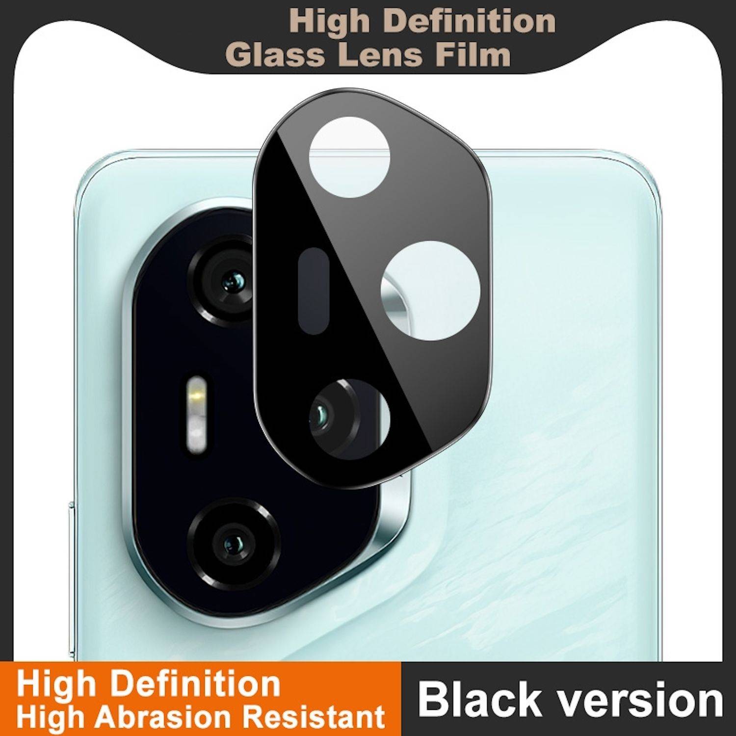 Für Honor 300 Pro / 300 Ultra IMAK Komplett Kamera Schutz Glas Folie Schwarz