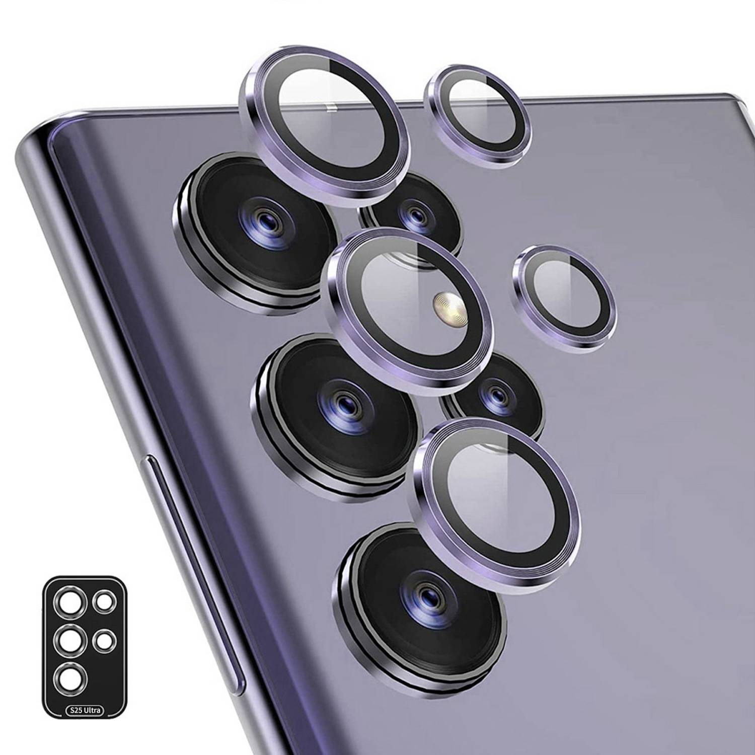 Kameraschutzglas + Ring für Linse Samsung Galaxy S25 Ultra 5G Aluminium robust