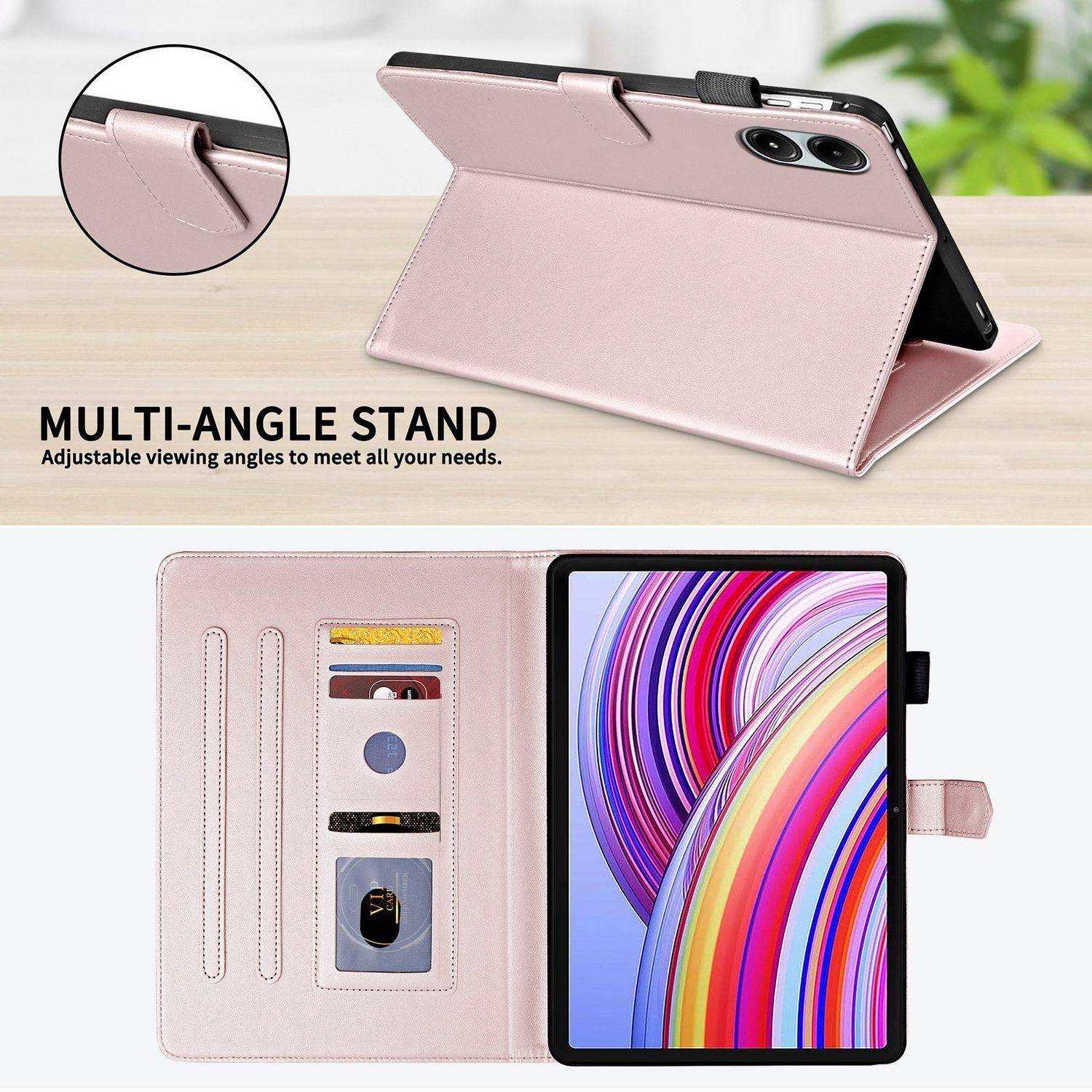 Für Xiaomi Redmi Pad Pro 12.1 Design Rhombus Kunstleder Hülle mit Standfunktion