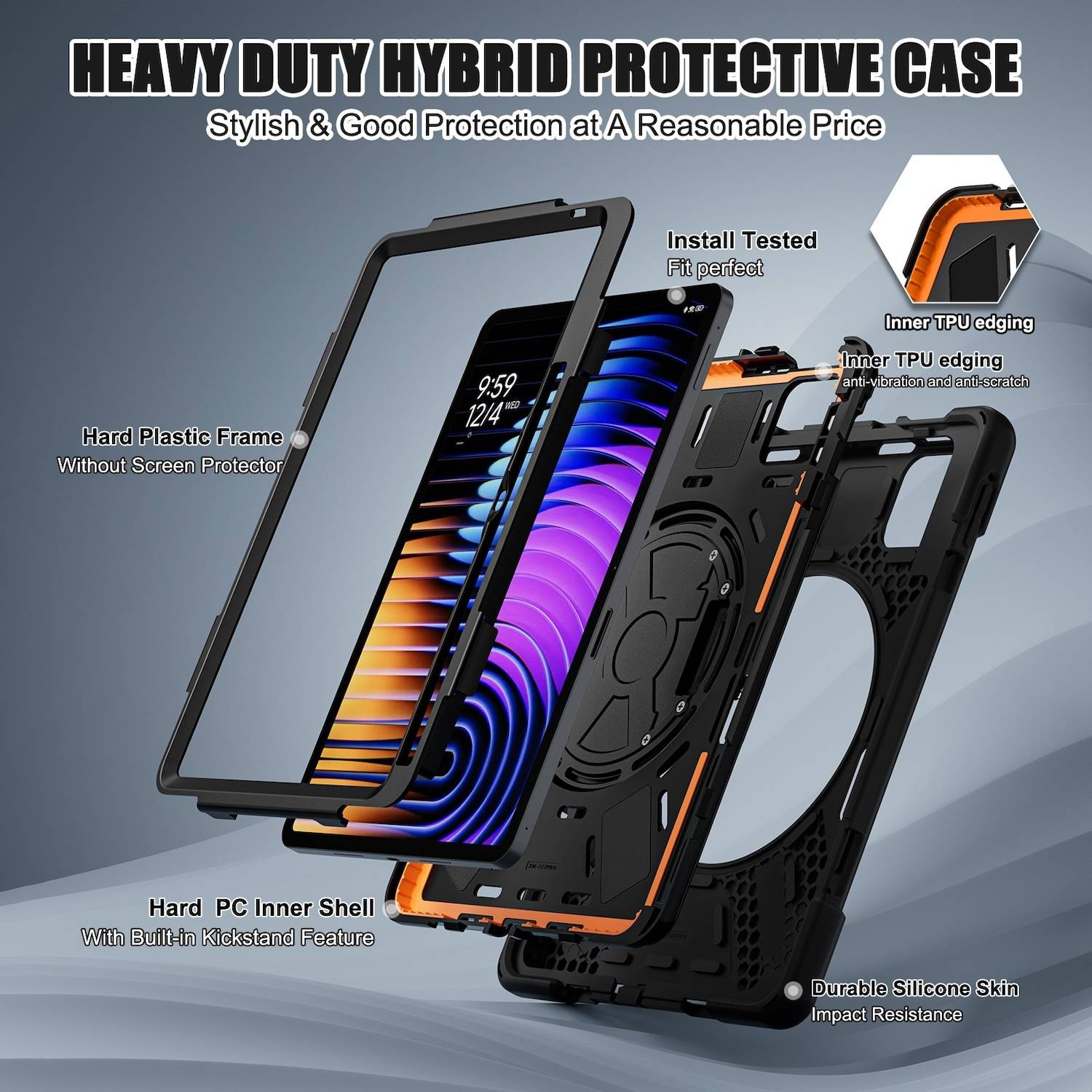 Outdoor Hybrid Tablet Hülle für Xiaomi Pad 8 / 8 Pro / Pad 7 7 Pro Schultergurt