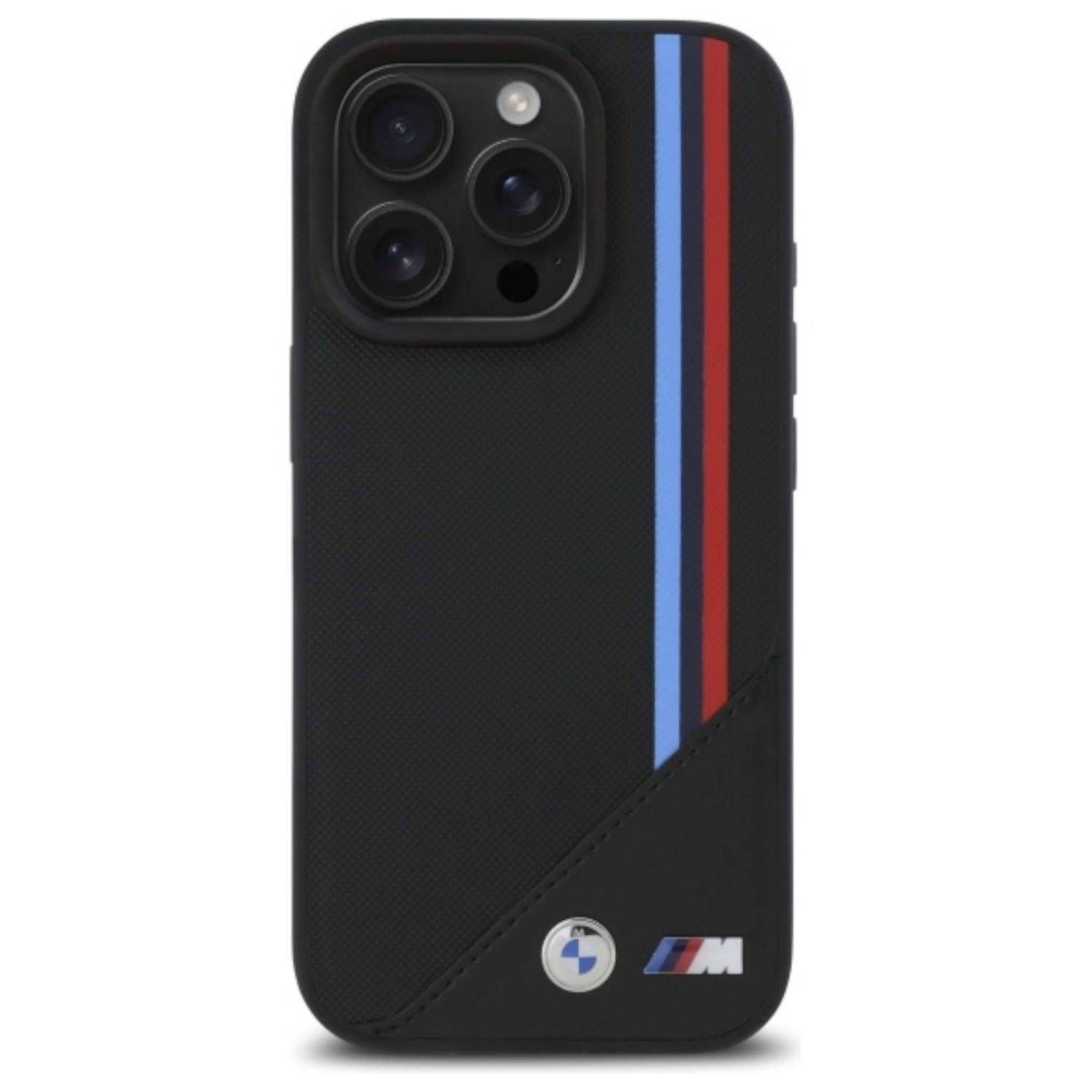 BMW Apple iPhone 16 Pro Hardcase Meshed Tricolor Stripes MagSafe