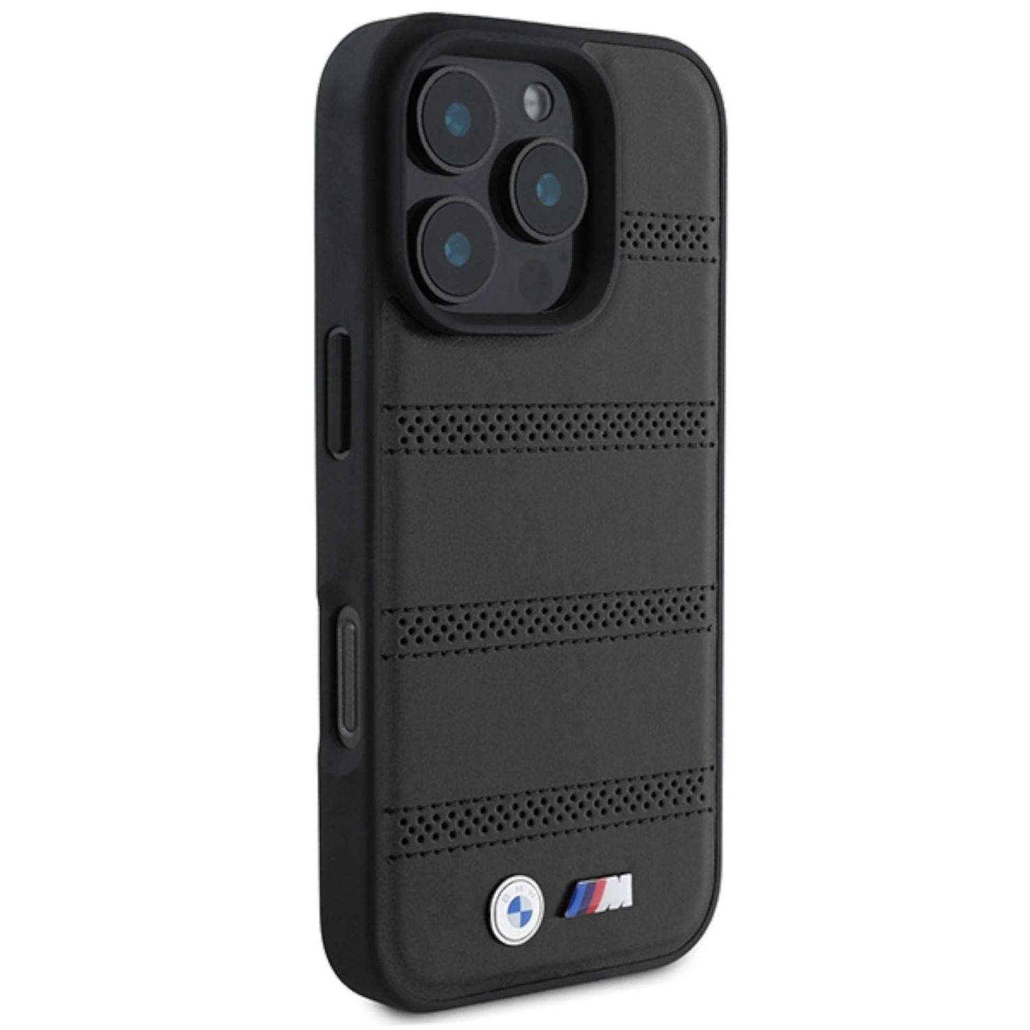 BMW Apple iPhone 16 Pro Hardcase Perforated Stitched Line MagSafe