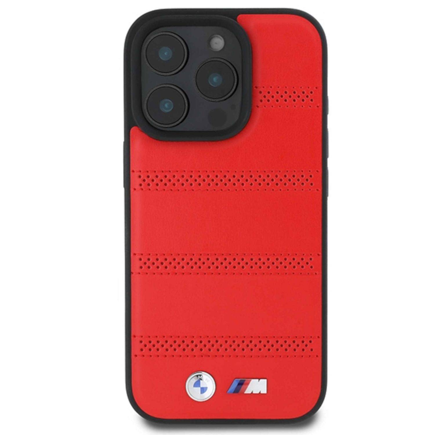 BMW Apple iPhone 16 Pro Hardcase Perforated Stitched Line MagSafe