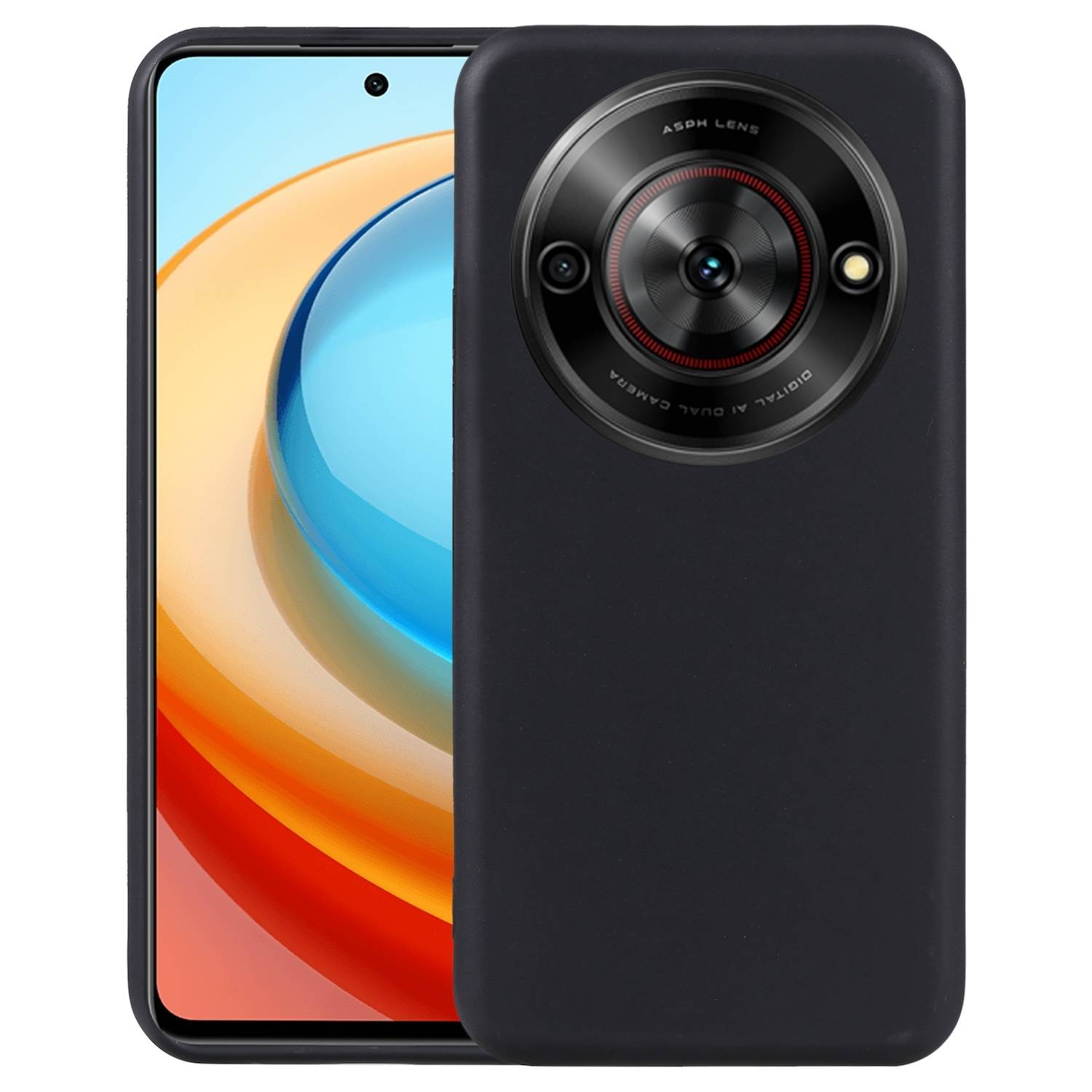 Für ZTE Blade A75 5G Silikon TPU Schutz Hülle Case Flexibel Ultra dünn Schwarz