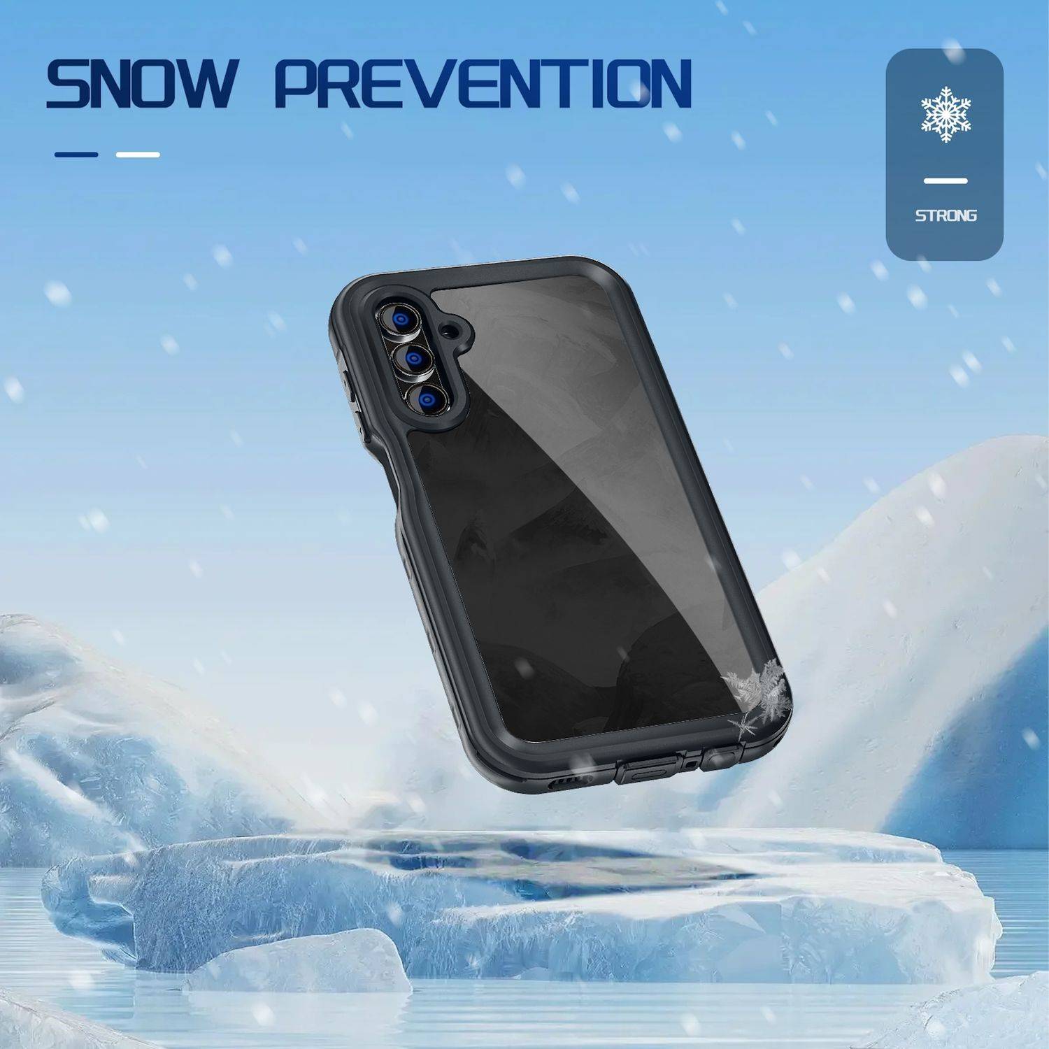 Für Samsung Galaxy A16 360 Grad Full Body Wasserdichte Schutz Handy Tasche Schwarz