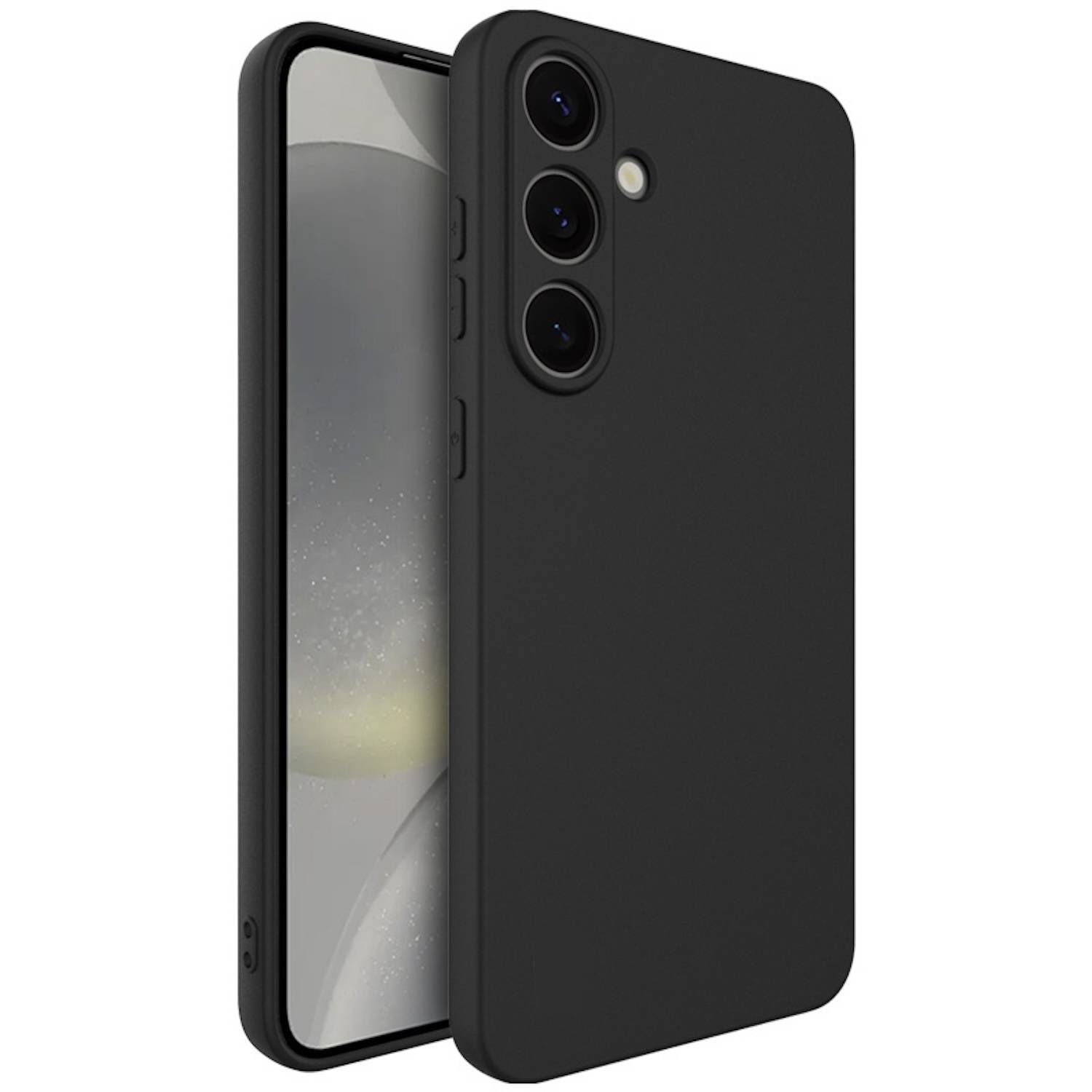 Für Samsung Galaxy S25 Silikon TPU Schutz Hülle Case Cover Flexibel dünn Schwarz