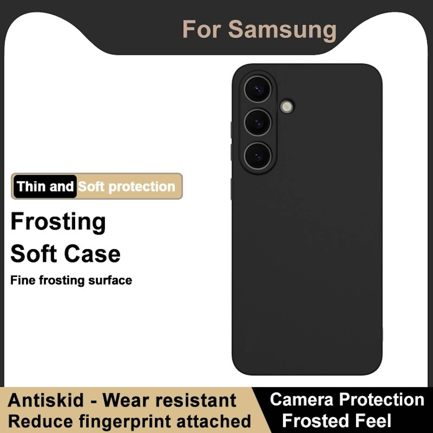 Für Samsung Galaxy S25 5G Silikon TPU Schutz Hülle Schwarz + H9 Hart Glas Folie