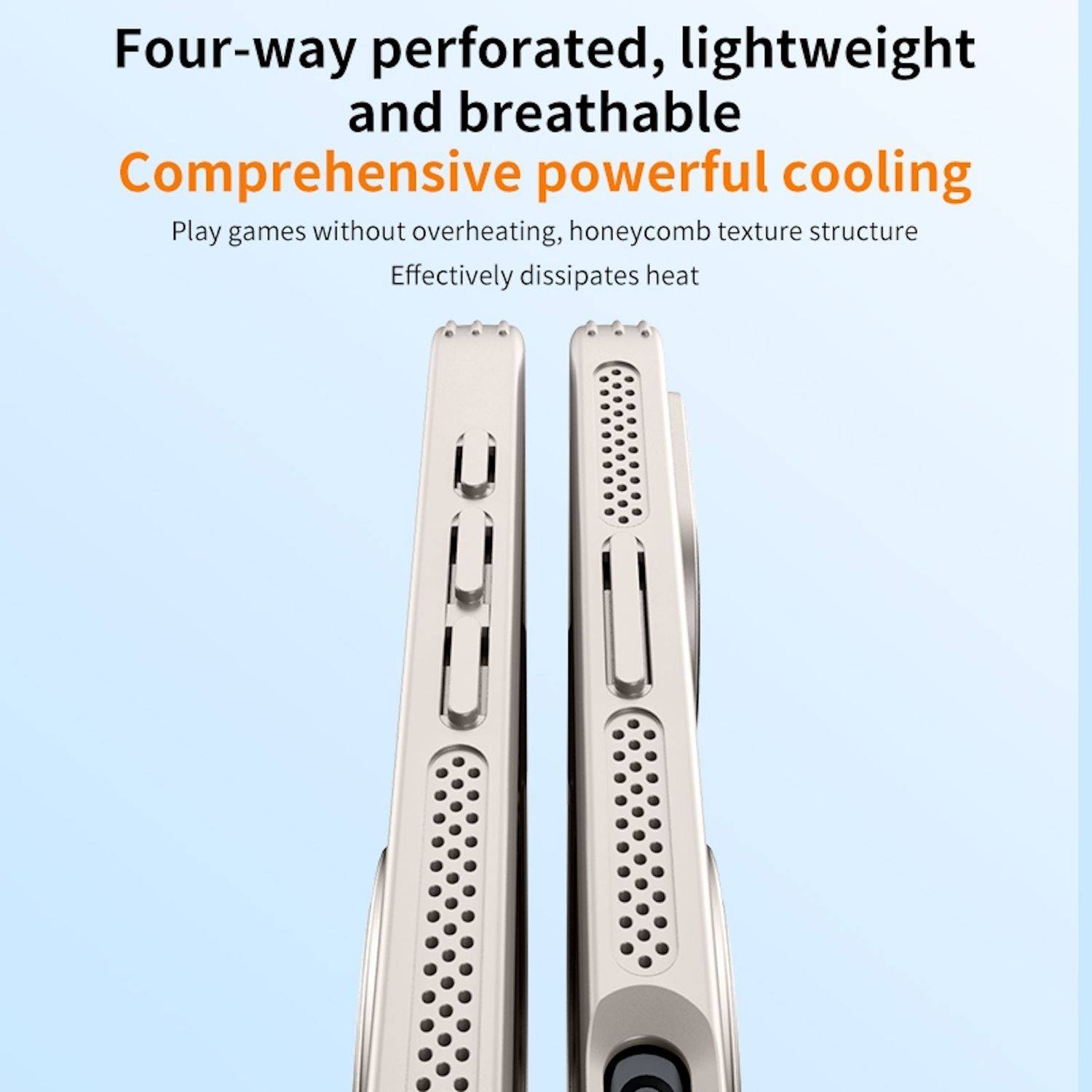 Für Apple iPhone 16 Pro MagSafe Hülle mit Kühlfunktion und Linsenschutz Titan