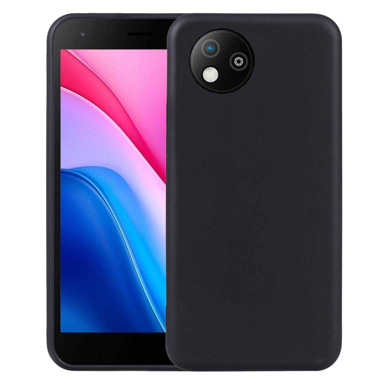 Für ZTE Blade A35 Lite Silikon TPU Schutz Hülle Case Cover Flexibel dünn Schwarz