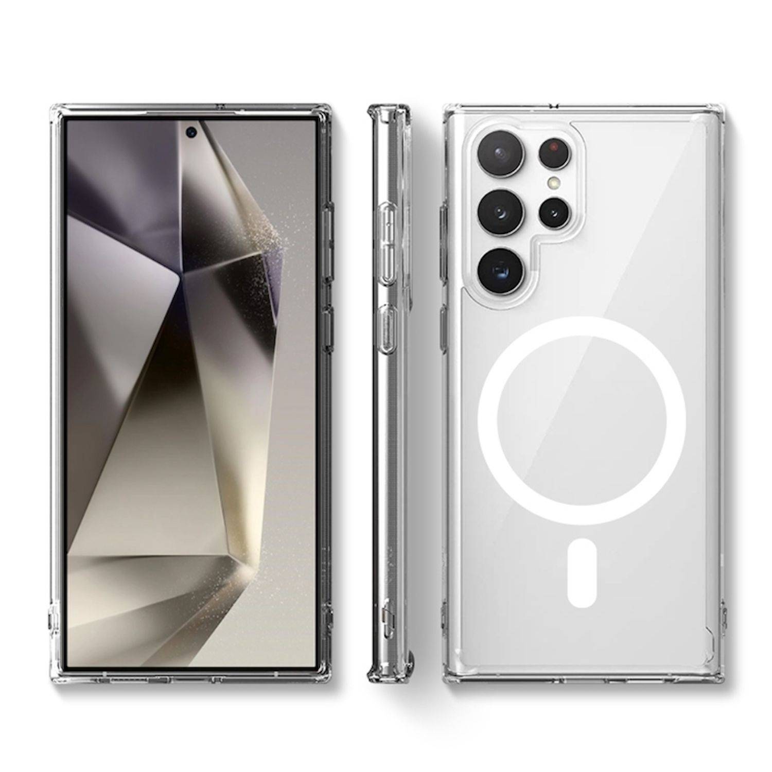 Für Samsung Galaxy S25 Ultra 5G TPU MagSafe Schutz Hülle Backcover Transparent