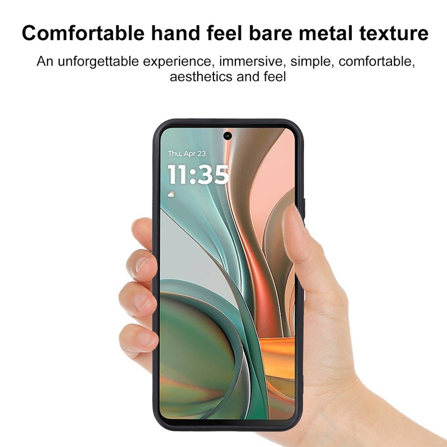 Für Motorola Moto G75 5G Silikon TPU Schutz Hülle Schwarz + H9 Hart Glas Folie