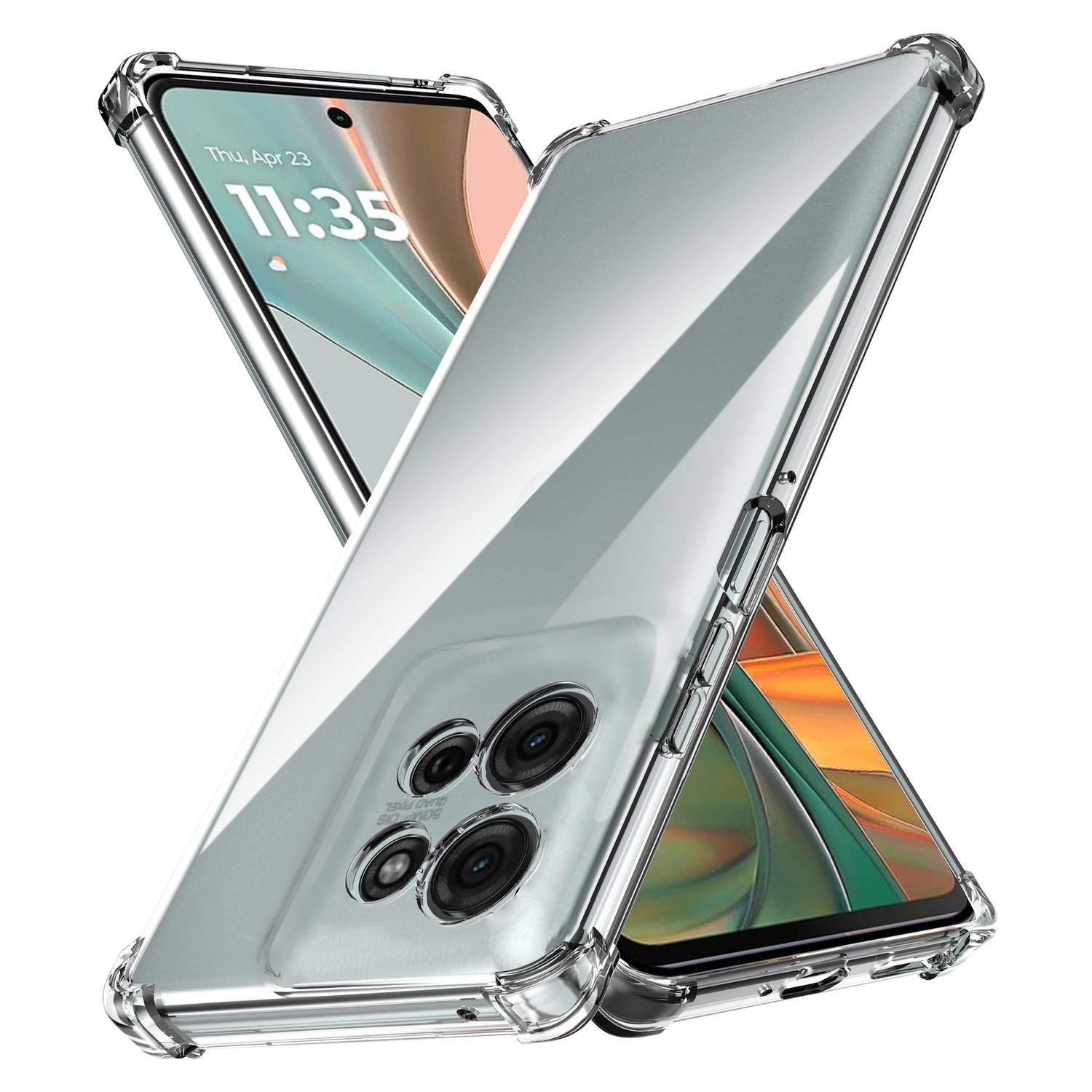Für Motorola Moto G75 5G Schock TPU Schutz Hülle Handy Hülle Cover Transparent