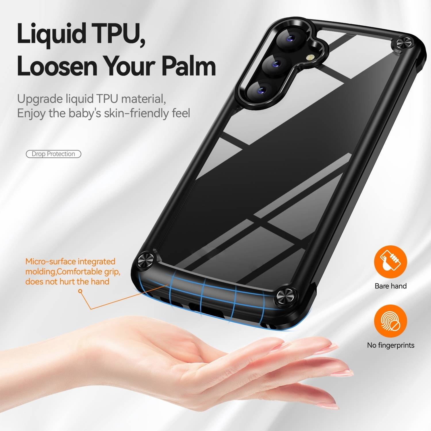 Für Samsung Galaxy S25 Plus 5G TPU + PC Schock Hülle mit Linsenschutz Schwarz