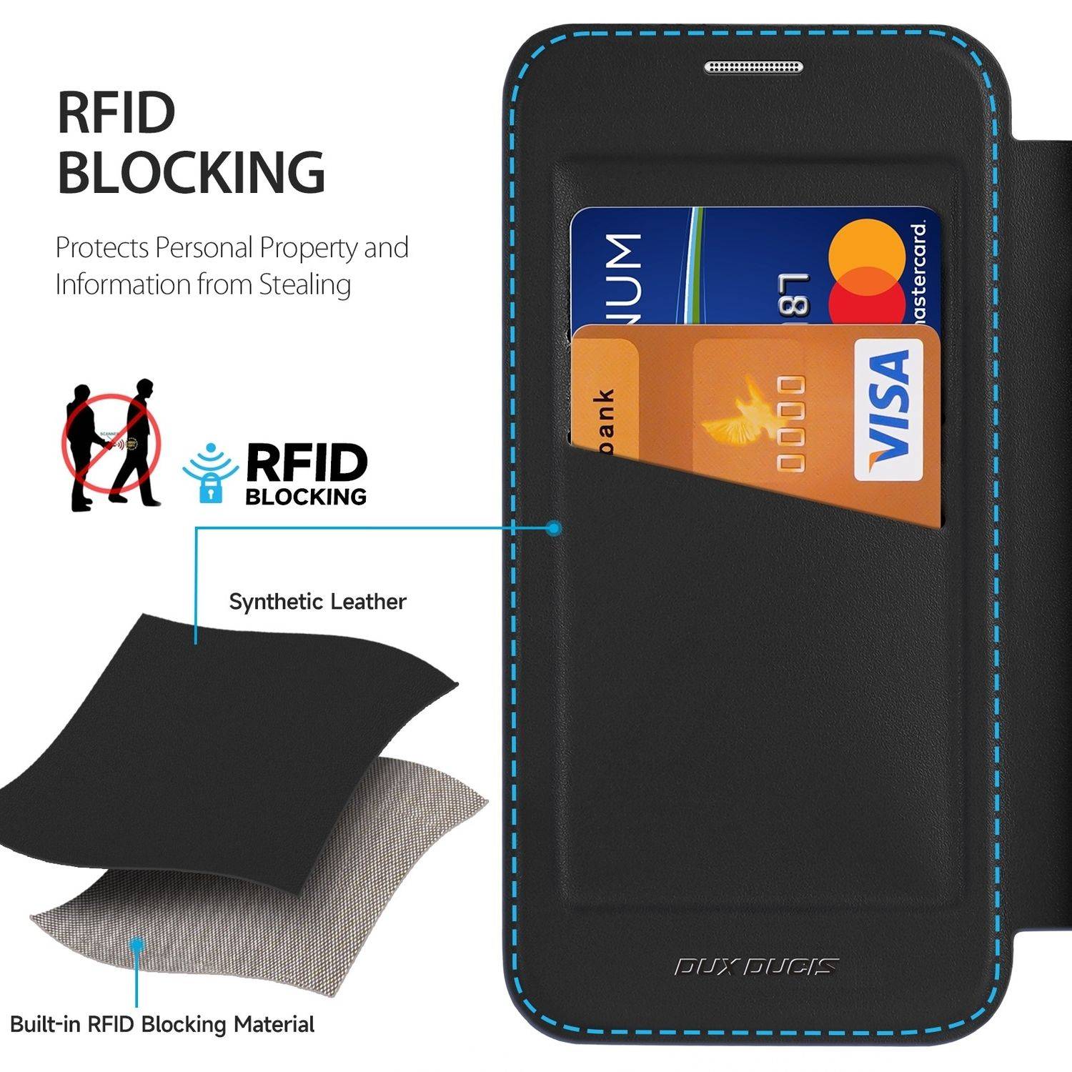 Für Samsung Galaxy S25 Plus DUX DUCIS Skin X Magsafe Ringhalter Hülle Schwarz