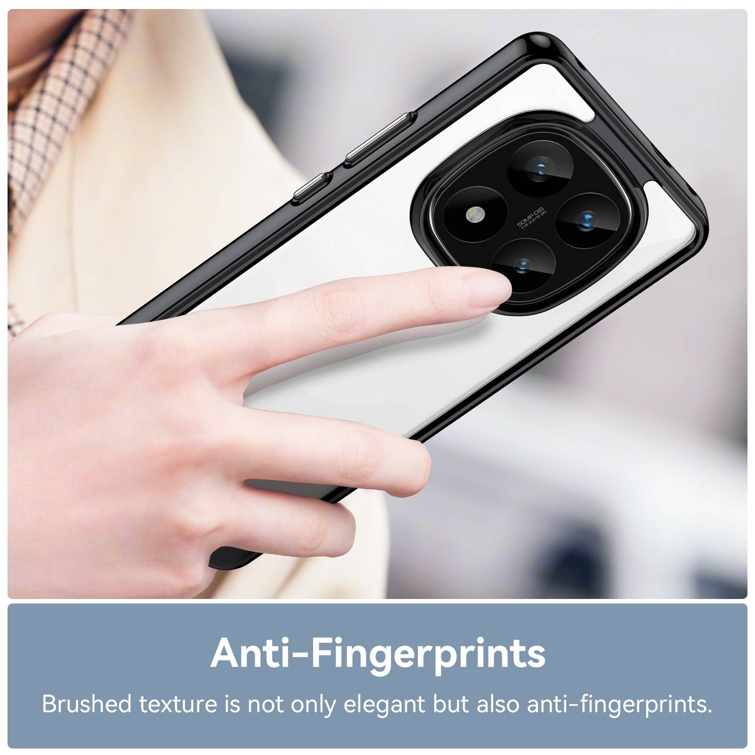 Für Xiaomi Redmi Note 14 Pro Plus 5G Colorful TPU Acryl Hybrid Hülle Schwarz