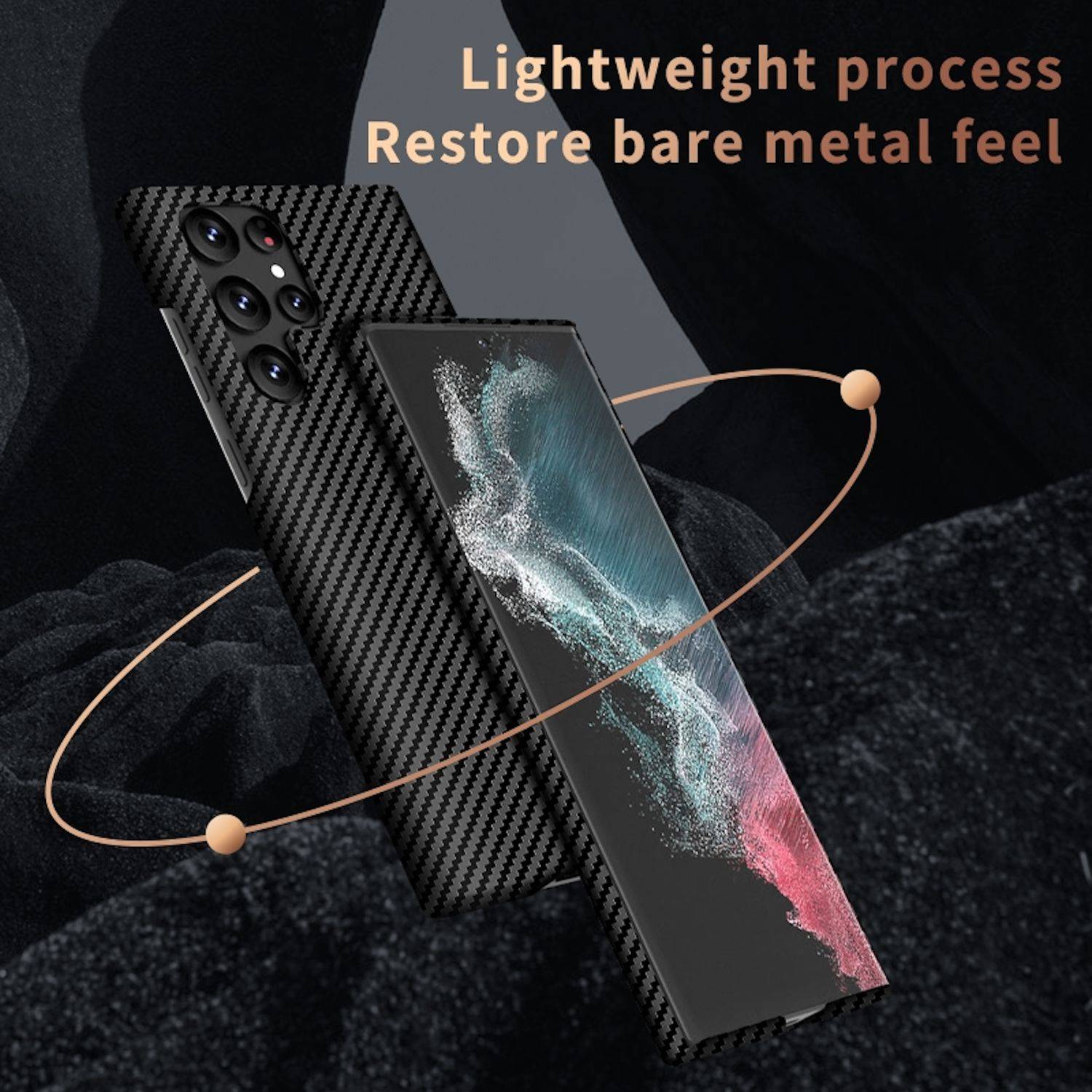 Für Samsung Galaxy S25 Plus 5G MagSafe Design Ultra Dünn Carbon Textur Hülle Rot / Schwarz