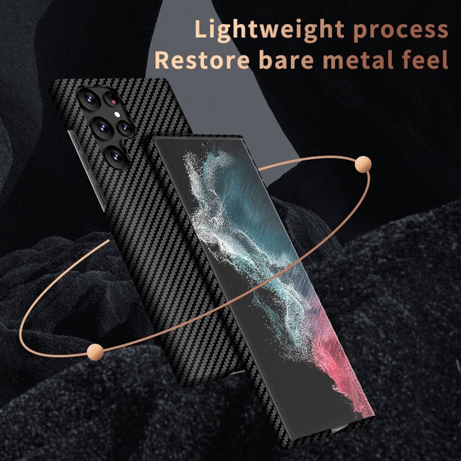 Für Samsung Galaxy S25 Ultra 5G MagSafe Design Ultra Dünn Carbon Textur Hülle Rot