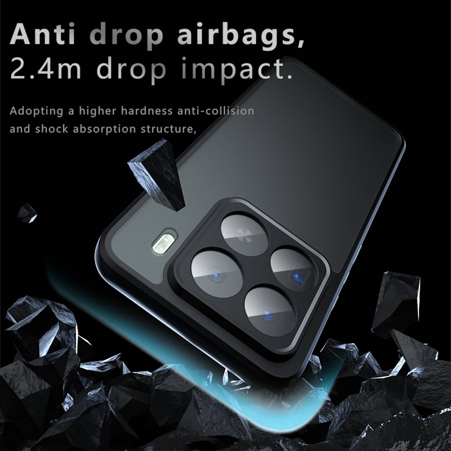Für Xiaomi 15 Pro Armor Design TPU + PC Hybrid Schutz Hülle Cover Transparent