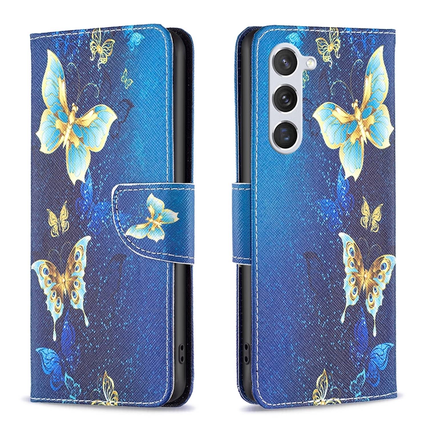Für Samsung Galaxy S25 5G Kunstleder Tasche Hülle Book Wallet Motiv Design Etuis