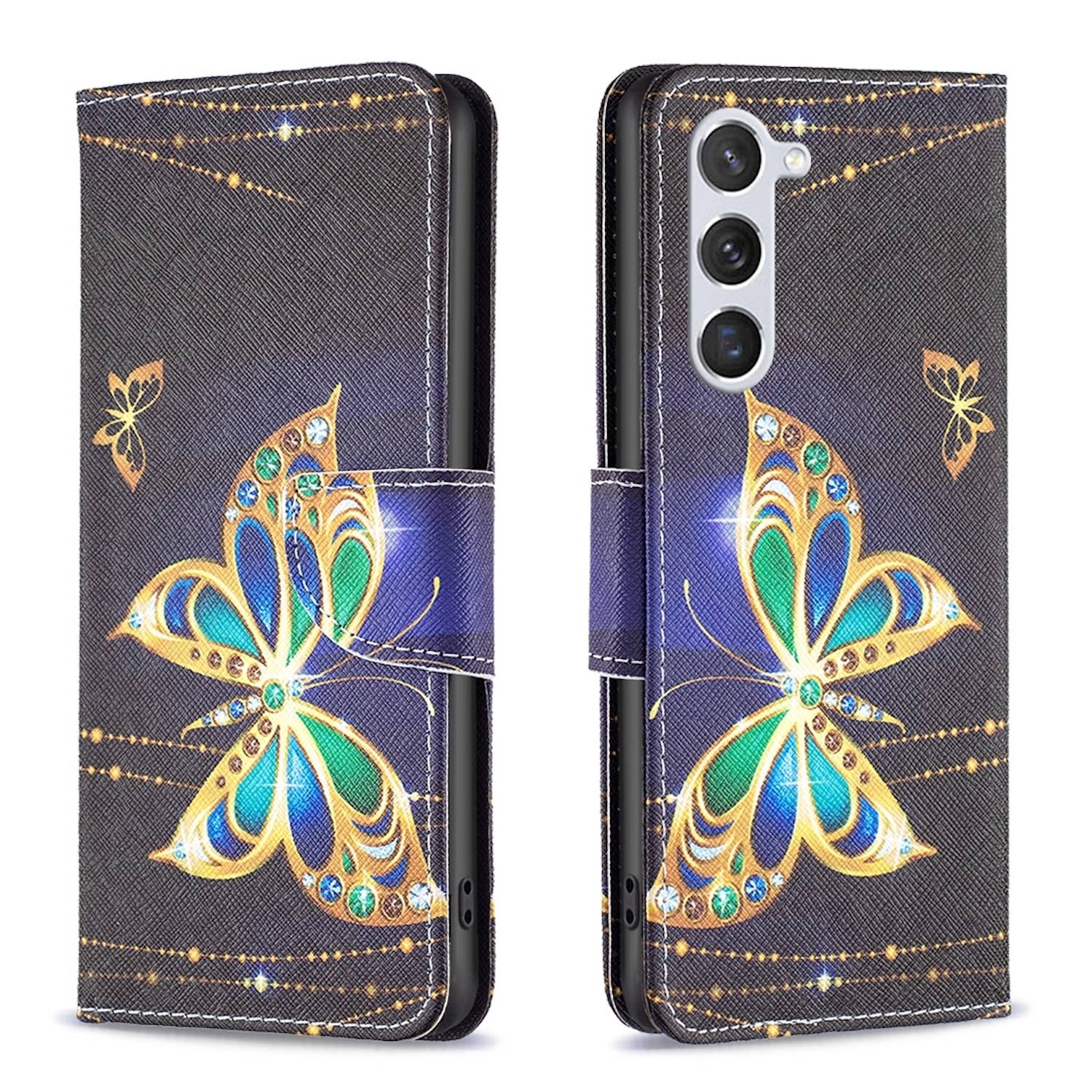 Für Samsung Galaxy S25 5G Kunstleder Tasche Hülle Book Wallet Motiv Design Etuis