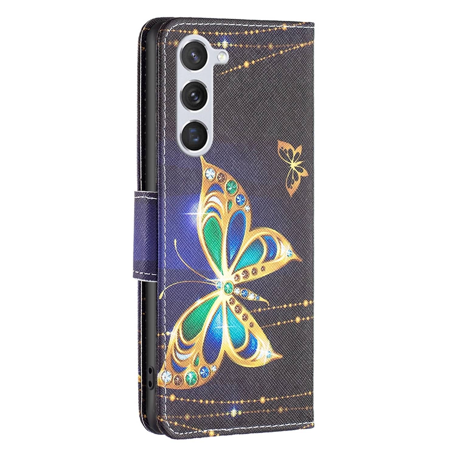 Für Samsung Galaxy S25 5G Kunstleder Tasche Hülle Book Wallet Motiv Design Etuis