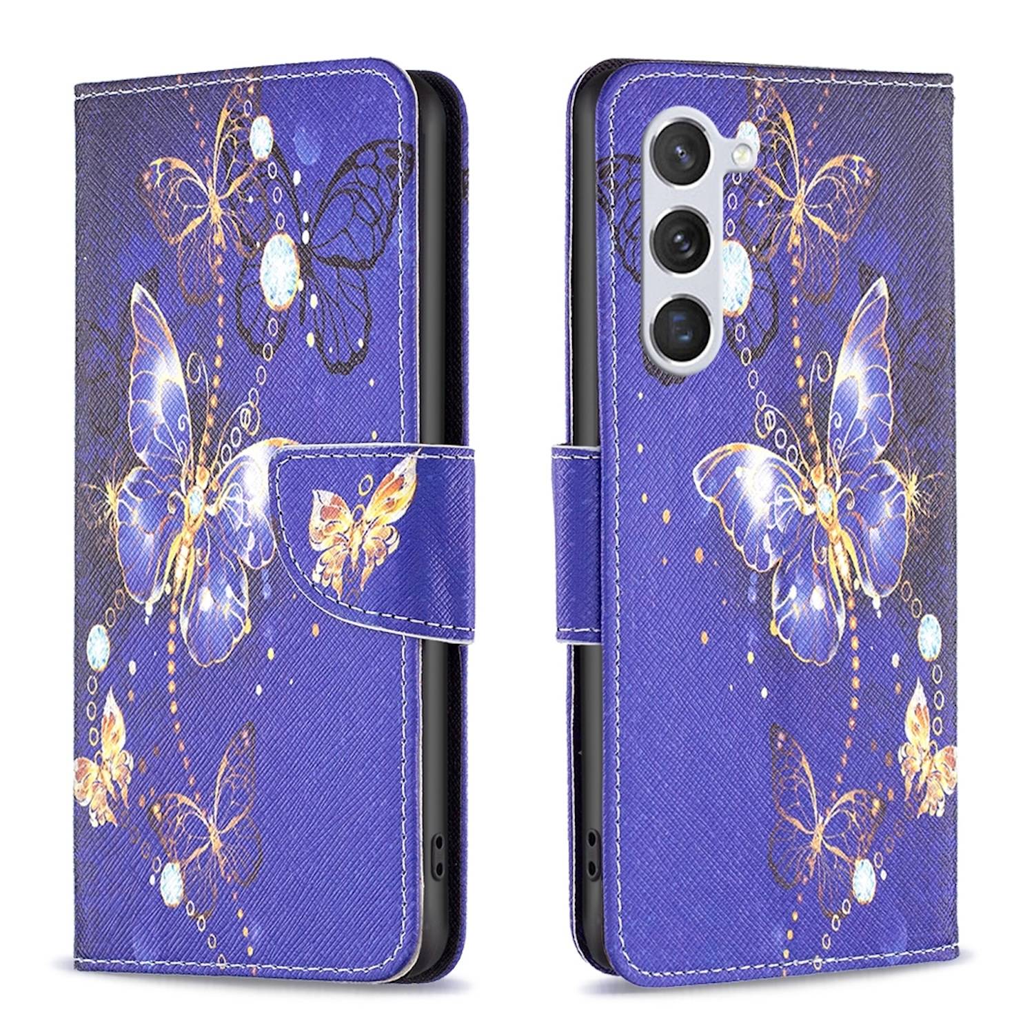 Für Samsung Galaxy S25 5G Kunstleder Tasche Hülle Book Wallet Motiv Design Etuis