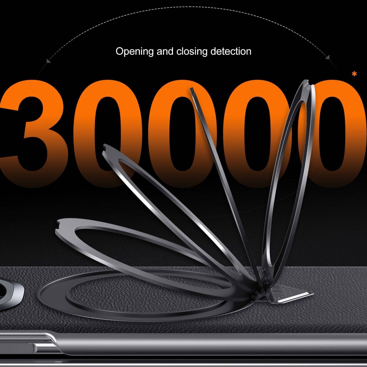 Für Honor Magic V3 SULADA Leder MagSafe Ring magnetischen Halter Hülle Schwarz