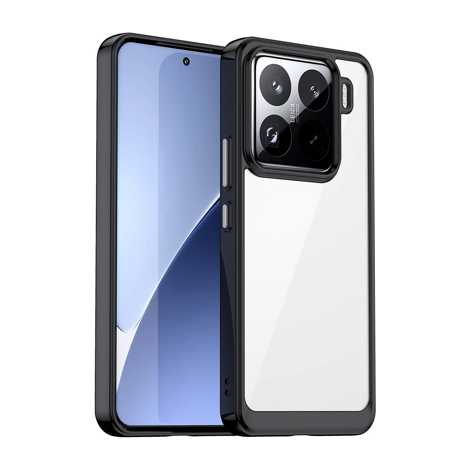 Für Xiaomi 15 Pro Colorful Series TPU Acryl Hybrid Handy Schutz Hülle Schwarz