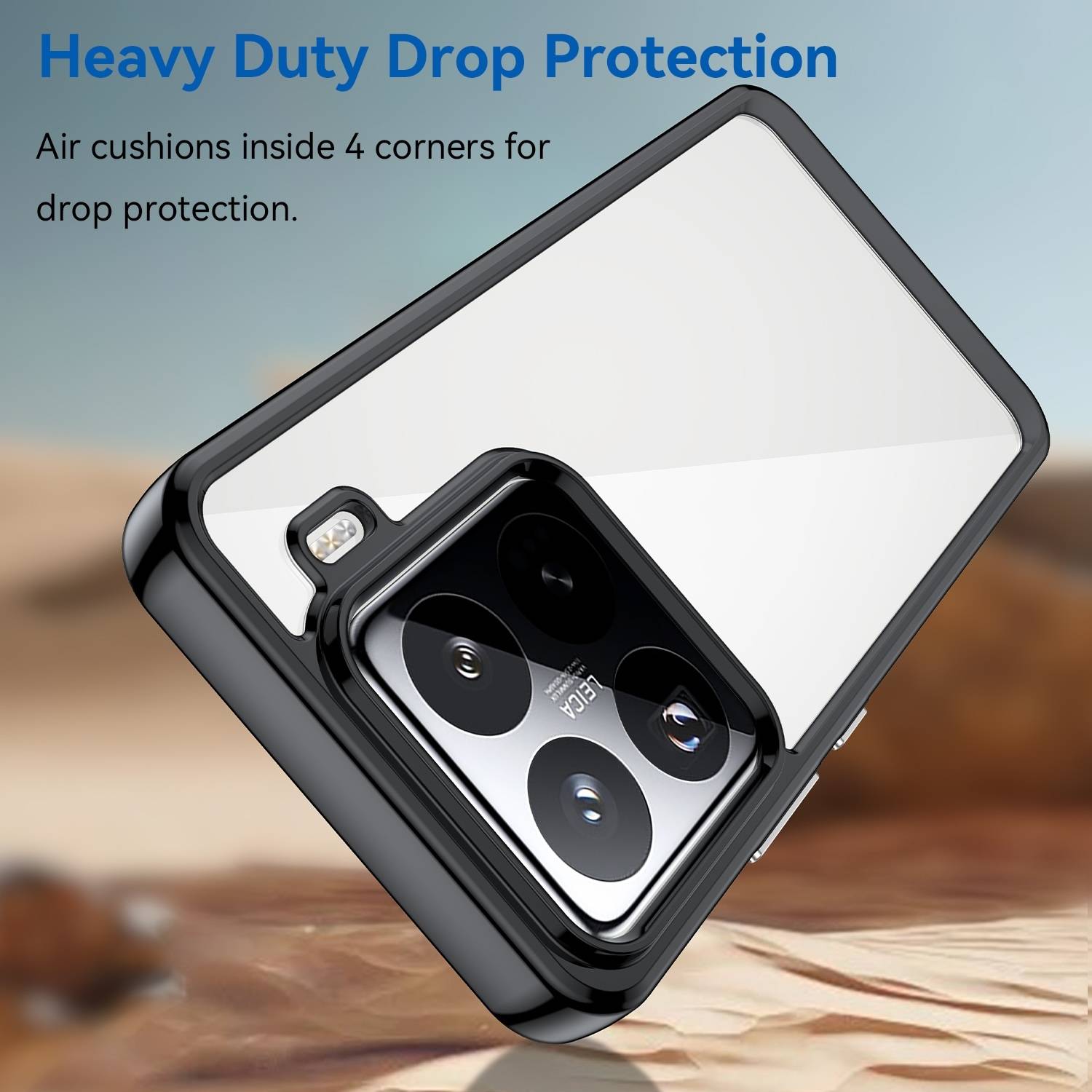 Für Xiaomi 15 Pro Colorful Series TPU Acryl Hybrid Handy Schutz Hülle Schwarz