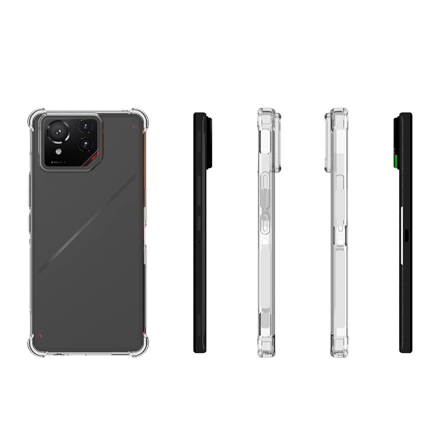 Für Asus ROG Phone 9 / 9 Pro Schock TPU Schutz Hülle Handy Cover Transparent