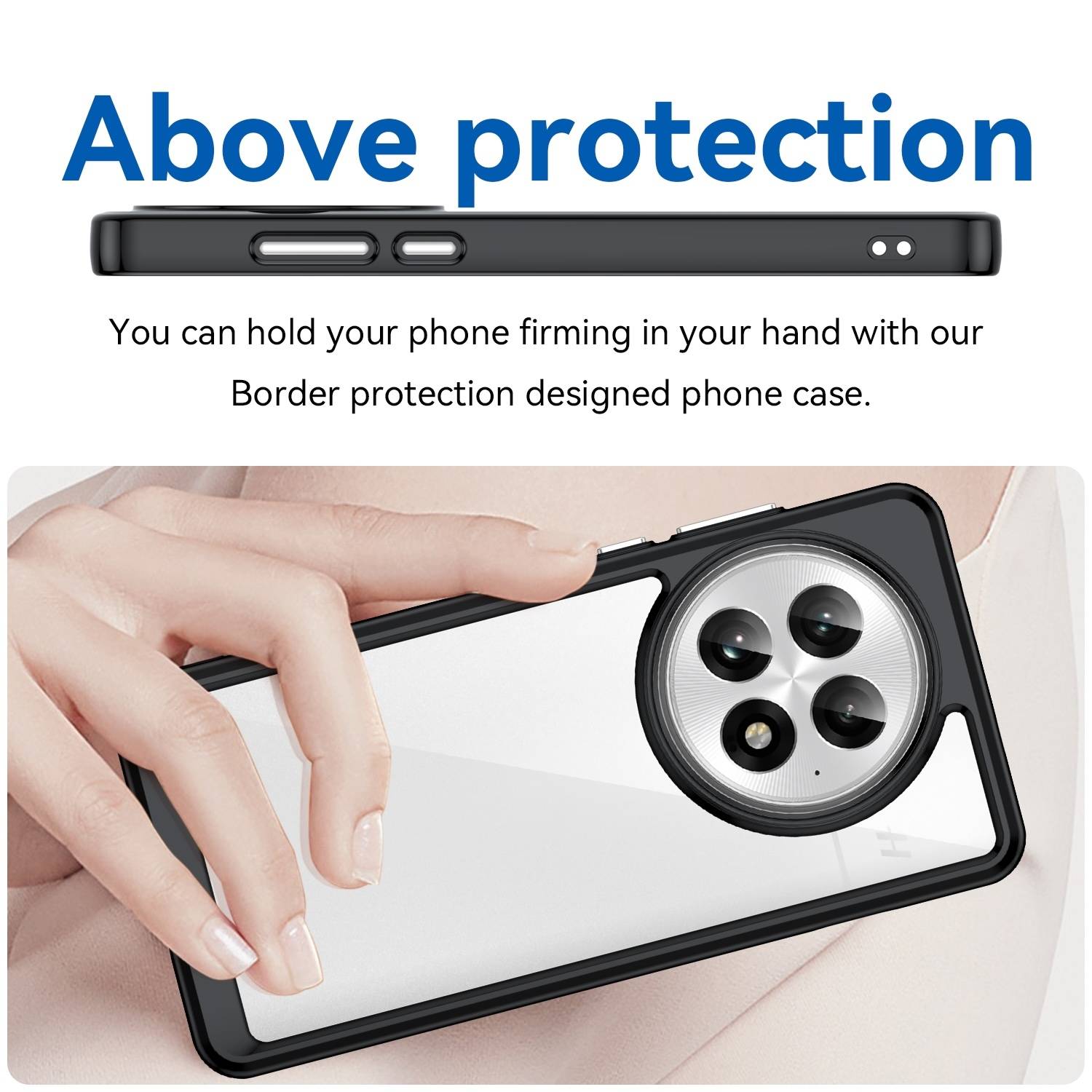 Für OnePlus 13 Colorful Series TPU Acryl Hybrid Handy Schutz Cover Hülle Schwarz
