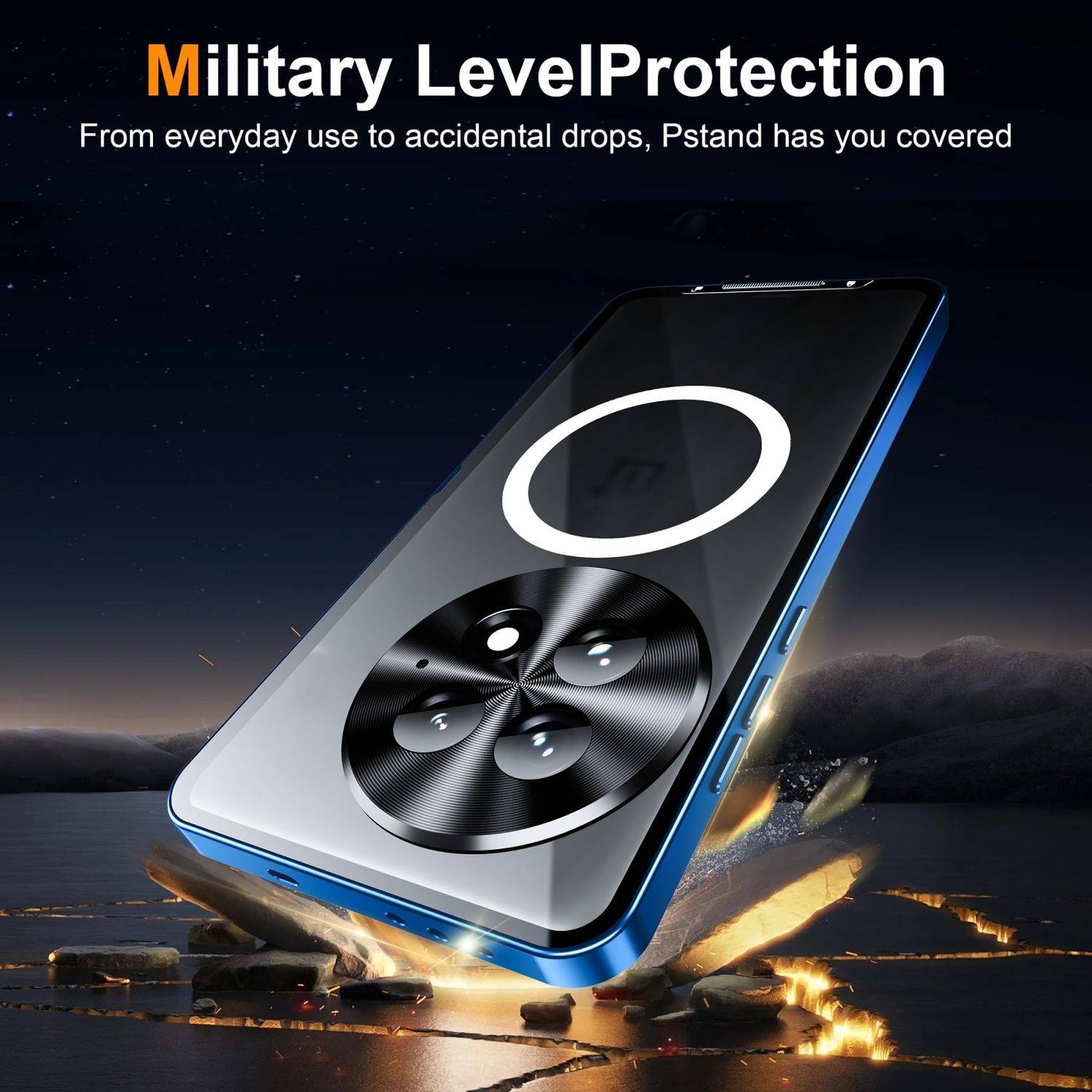 Für OnePlus 13 Magnetische Magsafe Frosted Metall Design Schutz Hülle Cover Silber