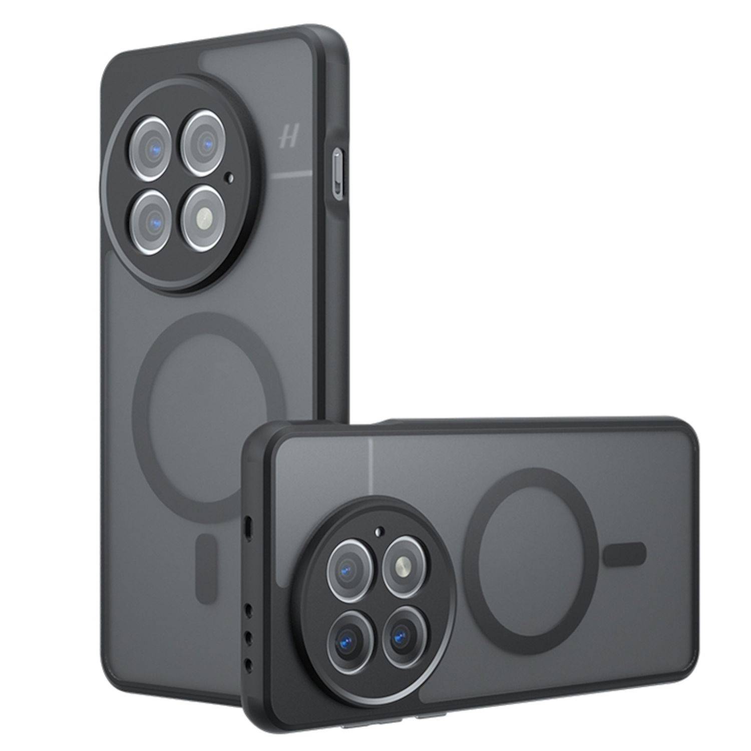 Für OnePlus 13 Armor MagSafe TPU PC Hybrid Schutz Hülle Cover Frosted Schwarz