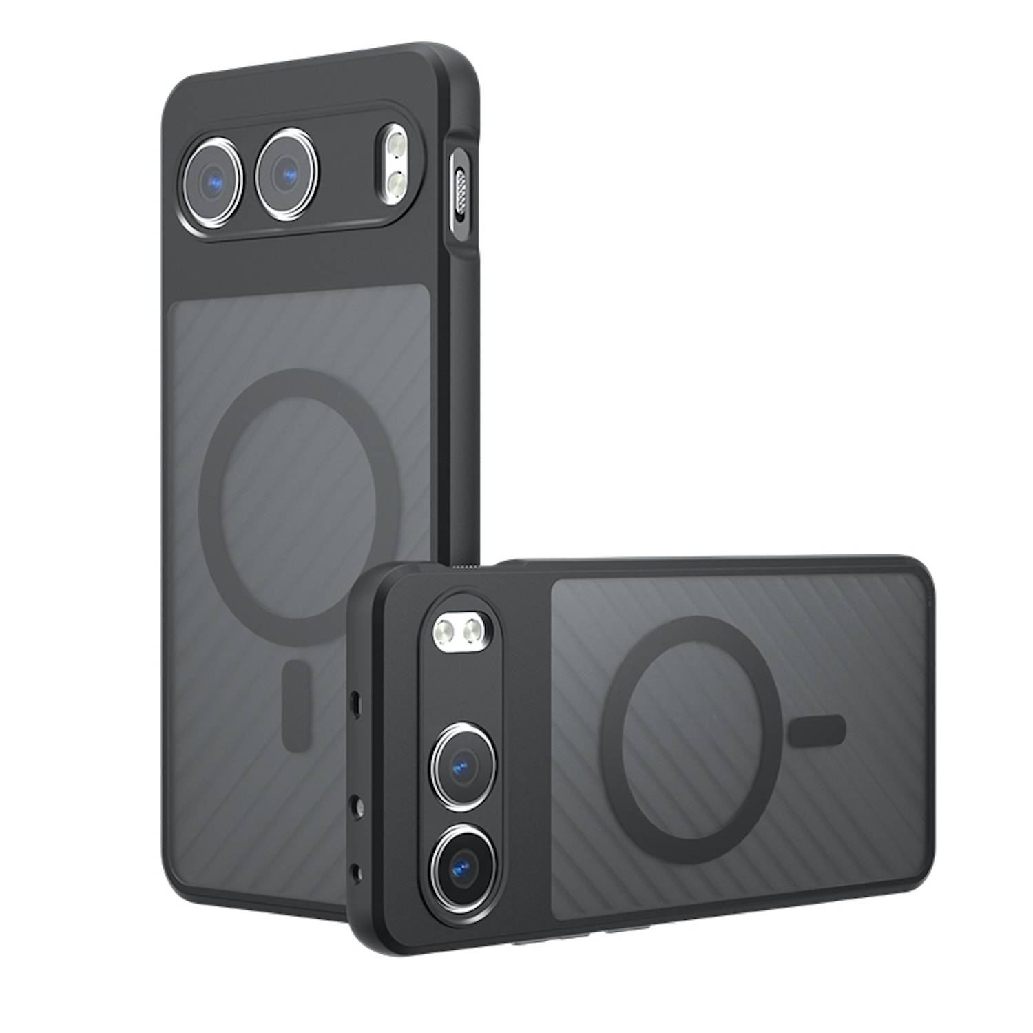 Für OnePlus Nord 4 Armor MagSafe TPU PC Hybrid Schutz Hülle Case Frosted Schwarz