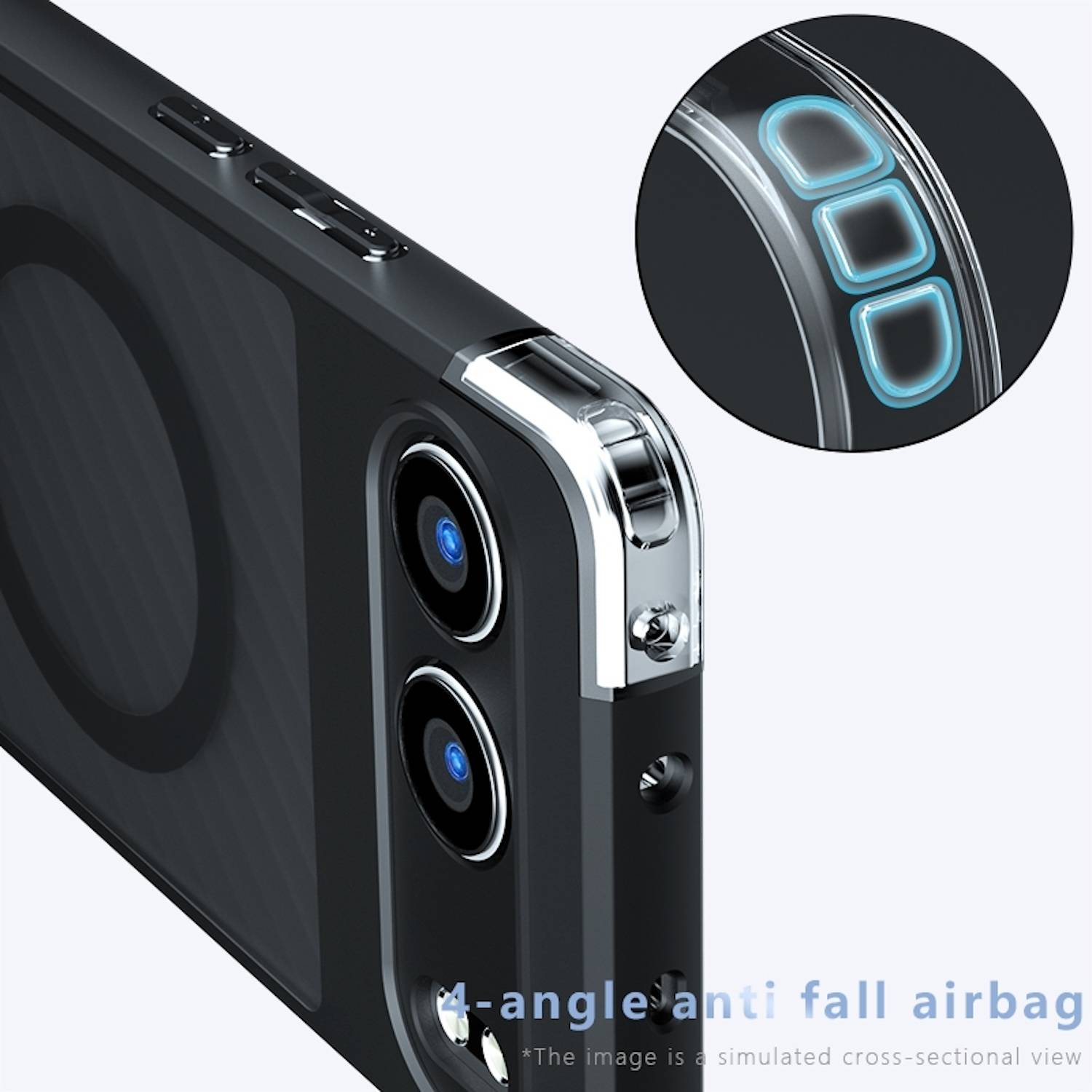 Für OnePlus Nord 4 Armor MagSafe TPU PC Hybrid Schutz Hülle Case Frosted Schwarz