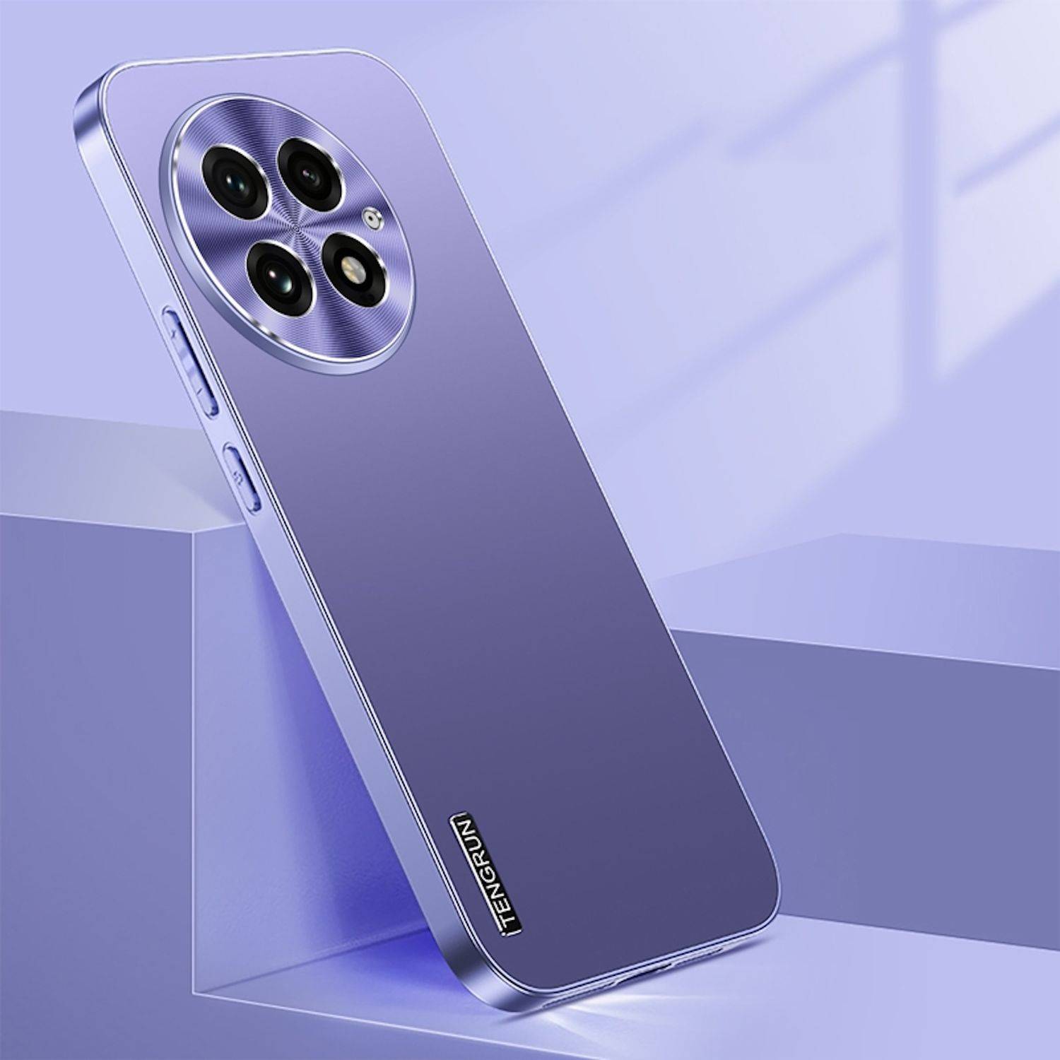 Für OnePlus 13 Streamer Series Feinmattes Metall Design Optik Handy Hülle Case Tasche Lila