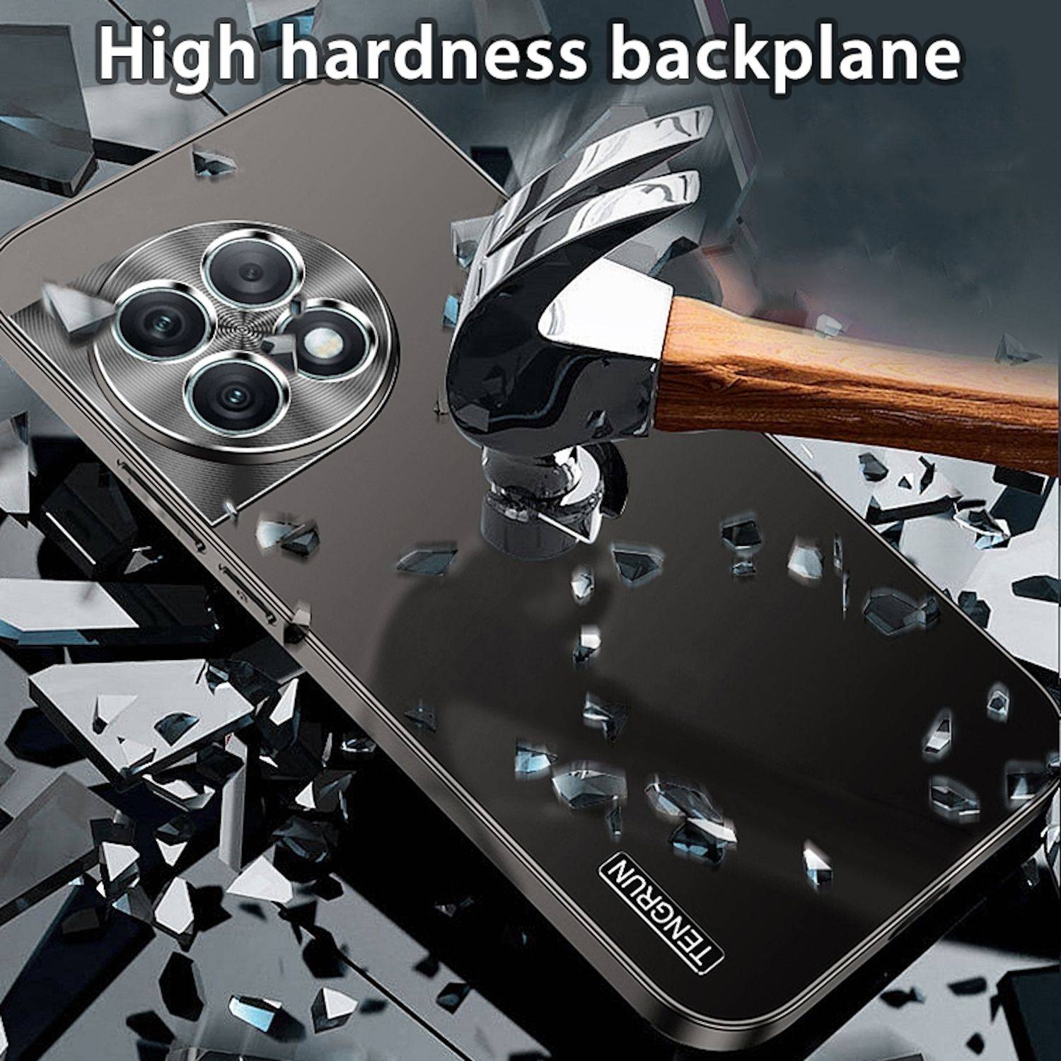 Für OnePlus 13 Streamer Series Feinmattes Metall Design Optik Handy Hülle Case Tasche Grün