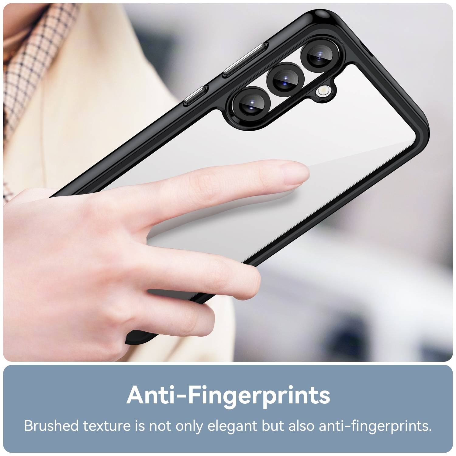 Für Samsung Galaxy S25 Plus 5G Colorful TPU Acryl Hybrid Schutz Hülle Schwarz